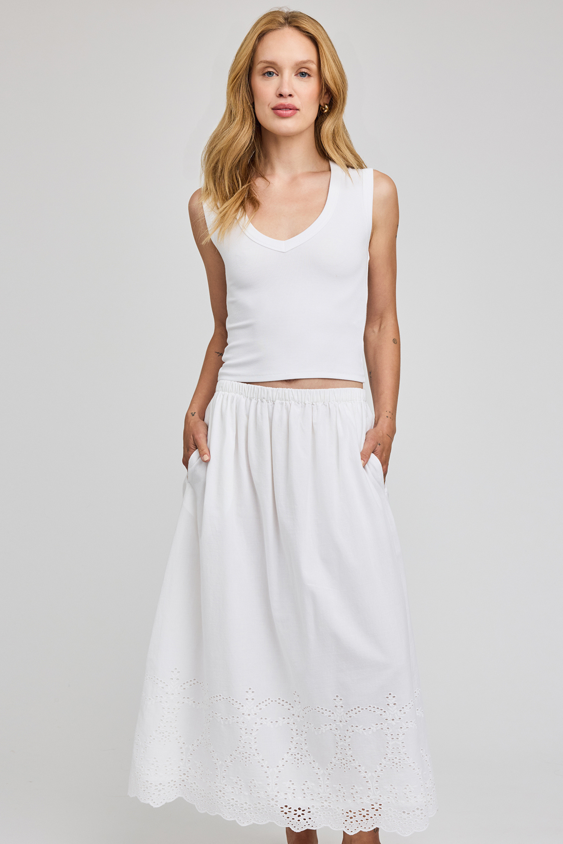 Elodie Maxi Skirt - White