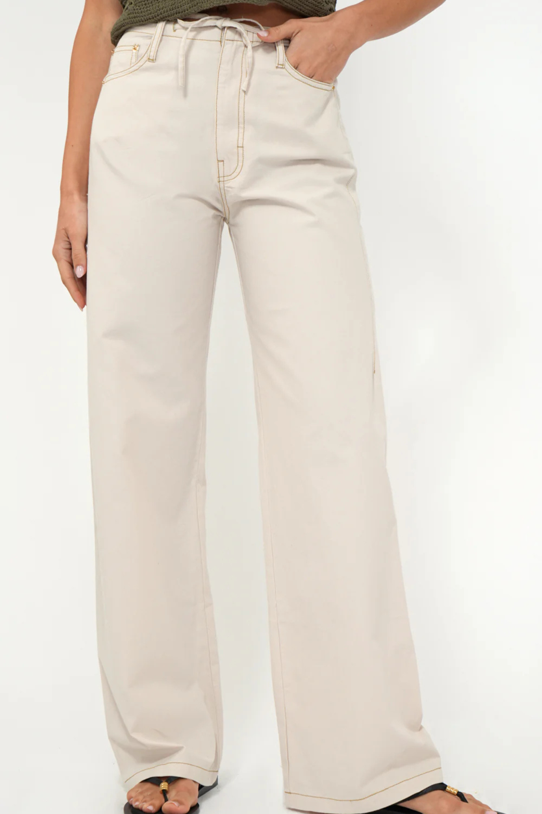 Oliver Wide Leg Drawstring Pants