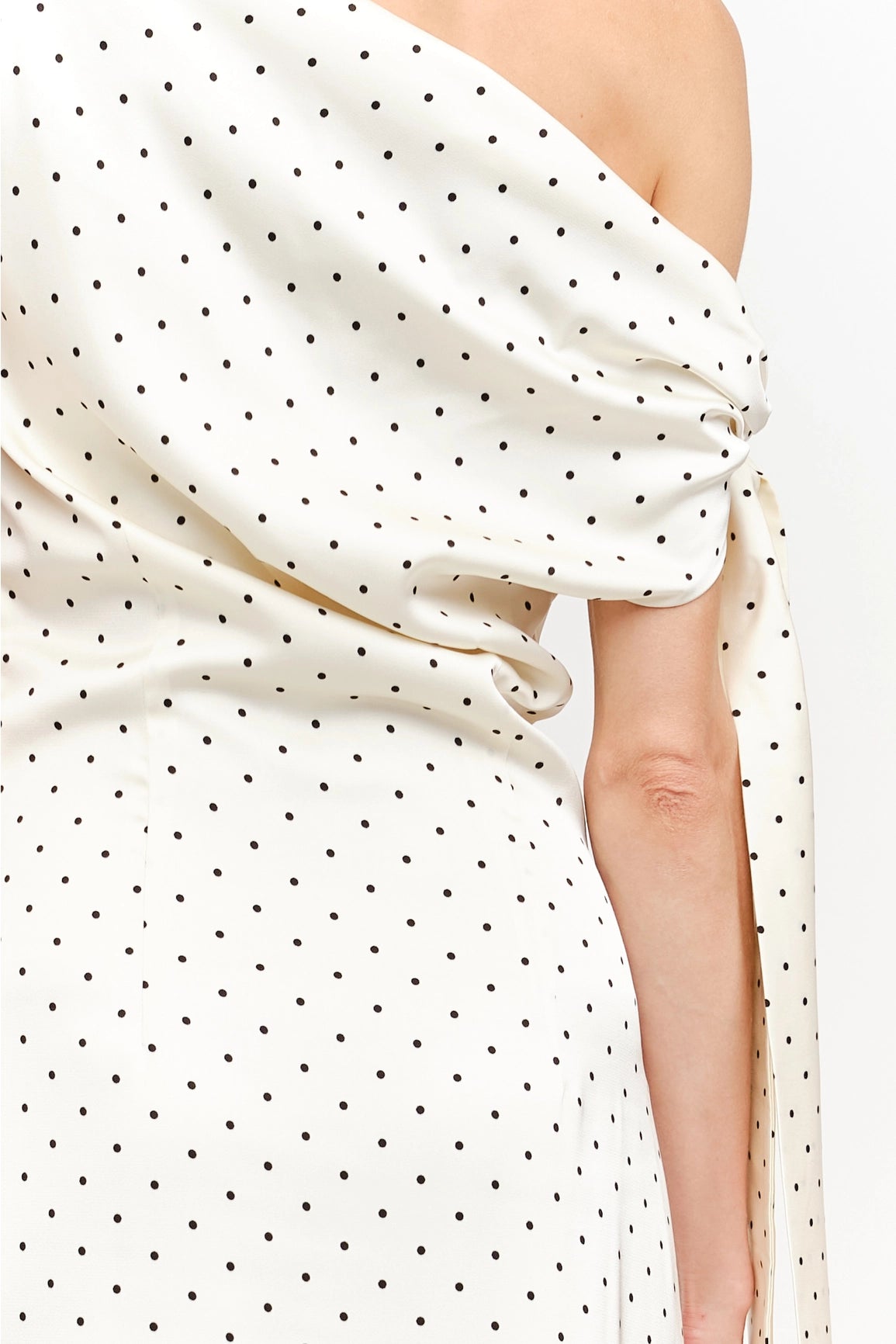 Remie Maxi Dress - Cream Polka Dot