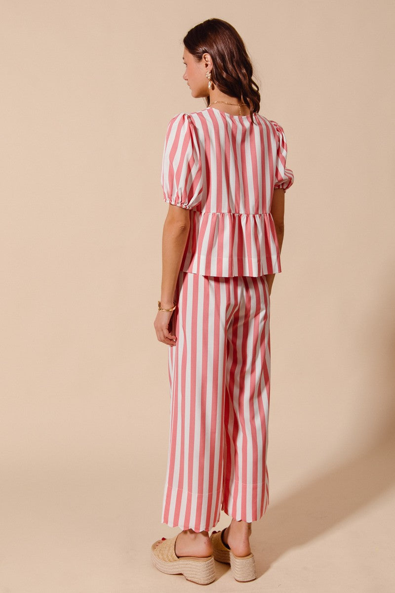 Summer of Love Striped Set - Pink