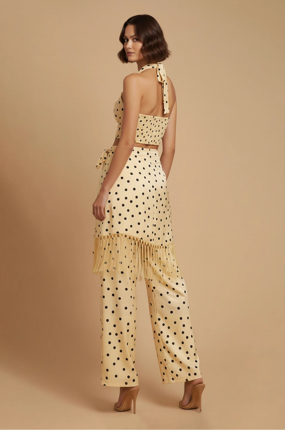Polka Dot Fringe Set - Yellow