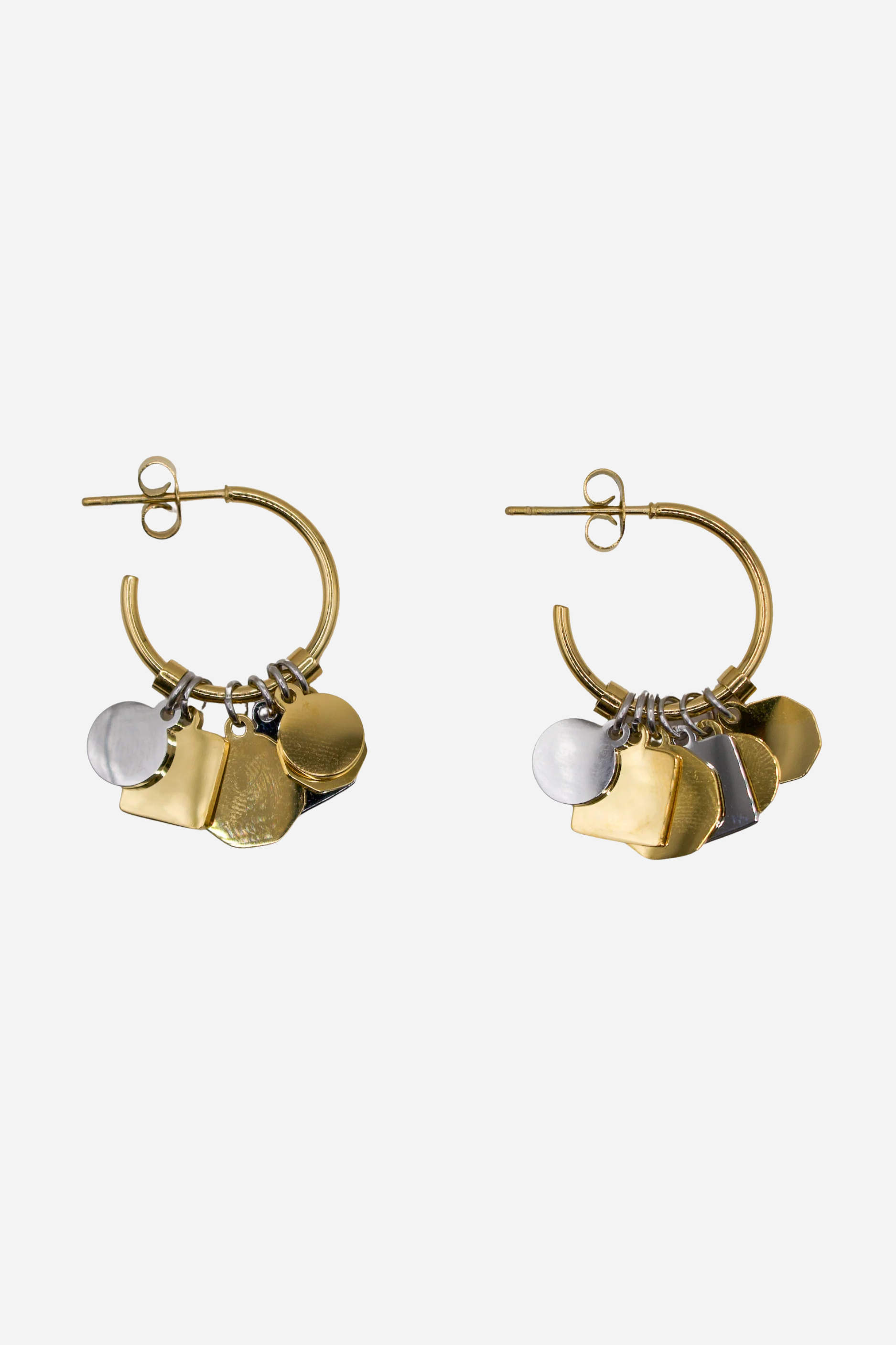 18K Julia Dangle Hoop Earrings