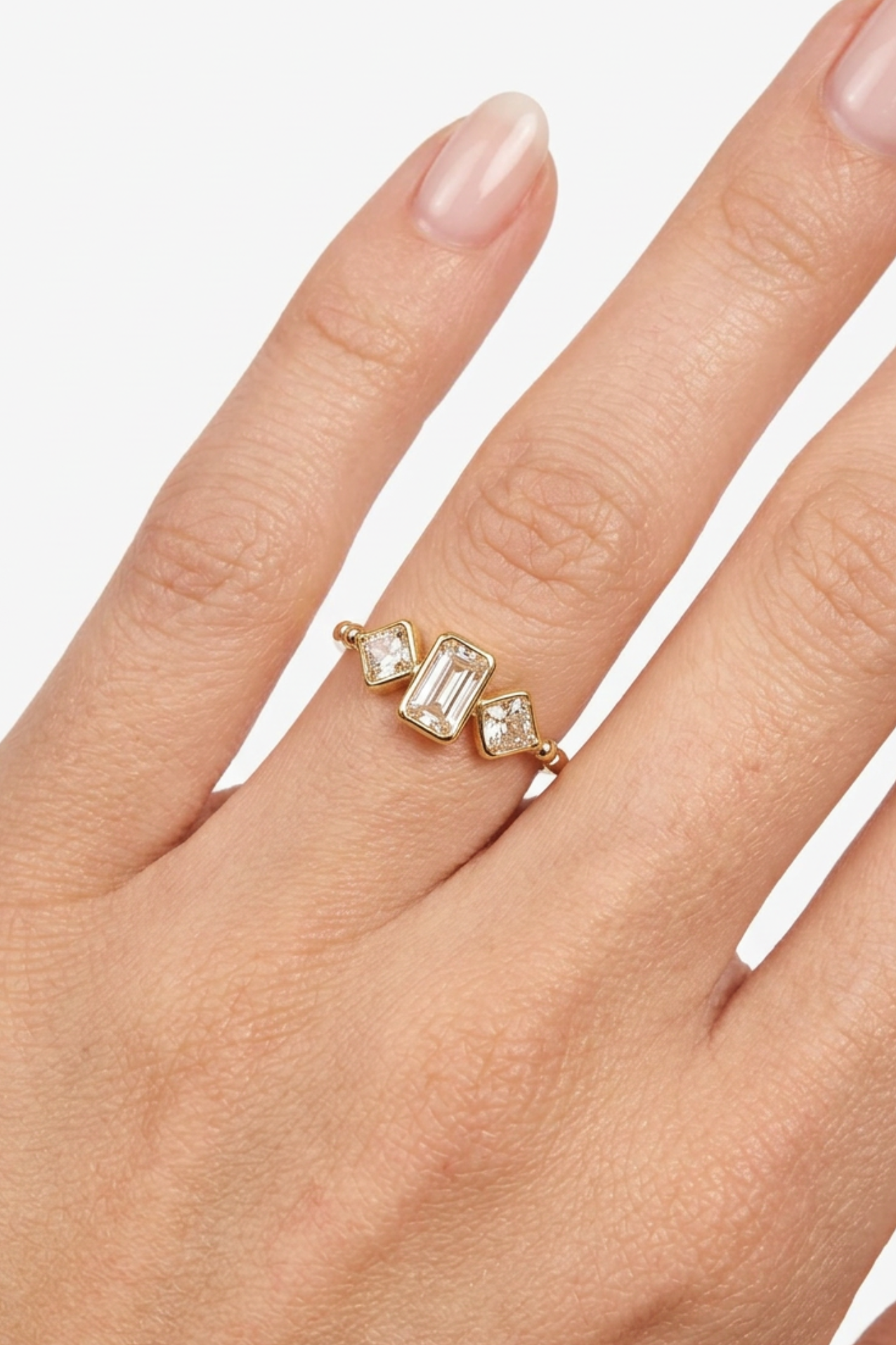 18K Cameron Triple Diamond Ring