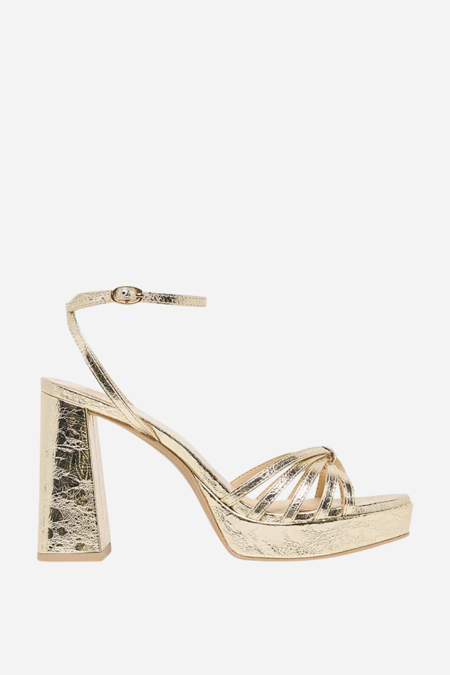 Dolce Vita Prady Platform Heels - Platinum Leather
