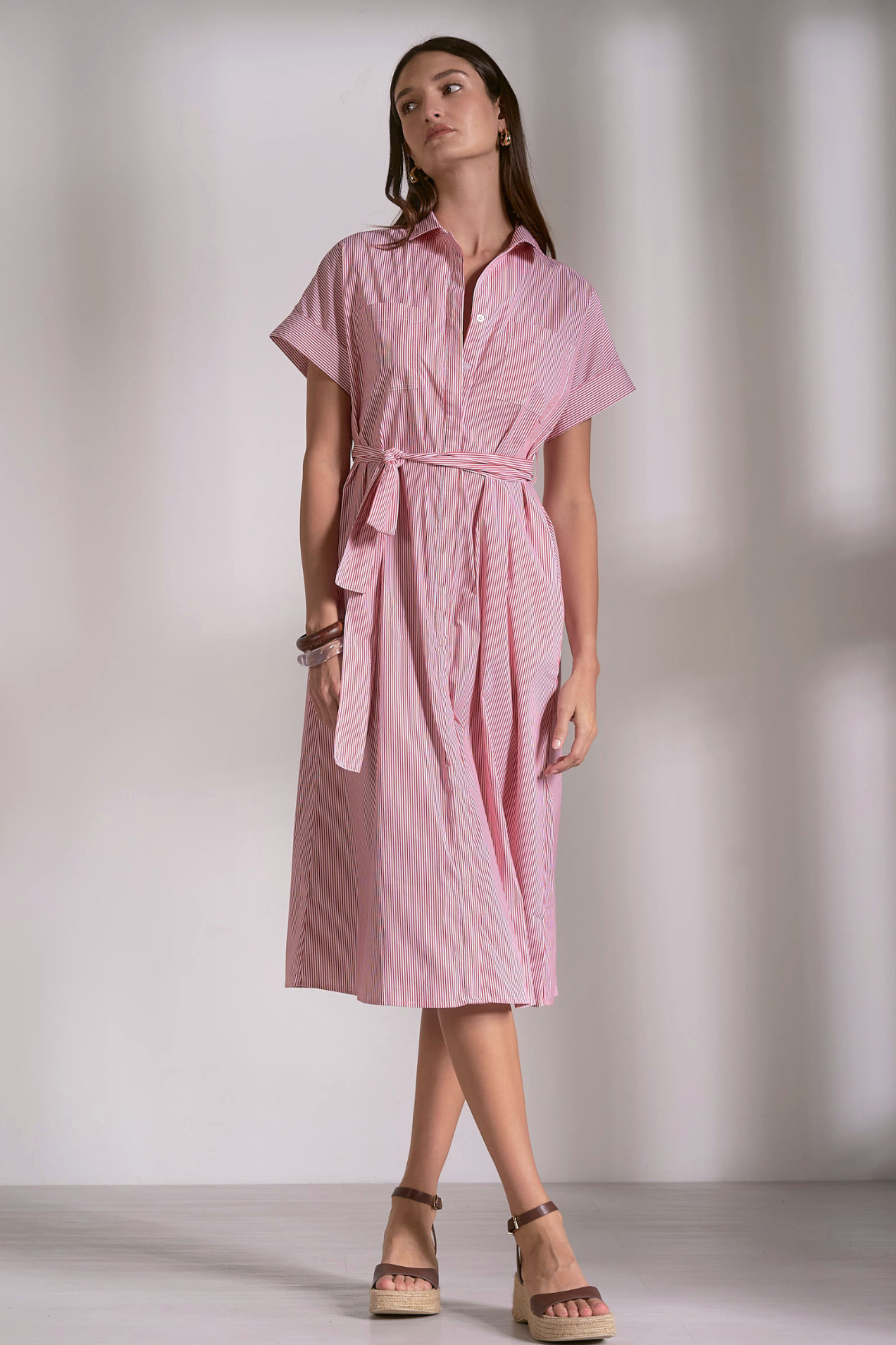 Iris Striped Midi Dress