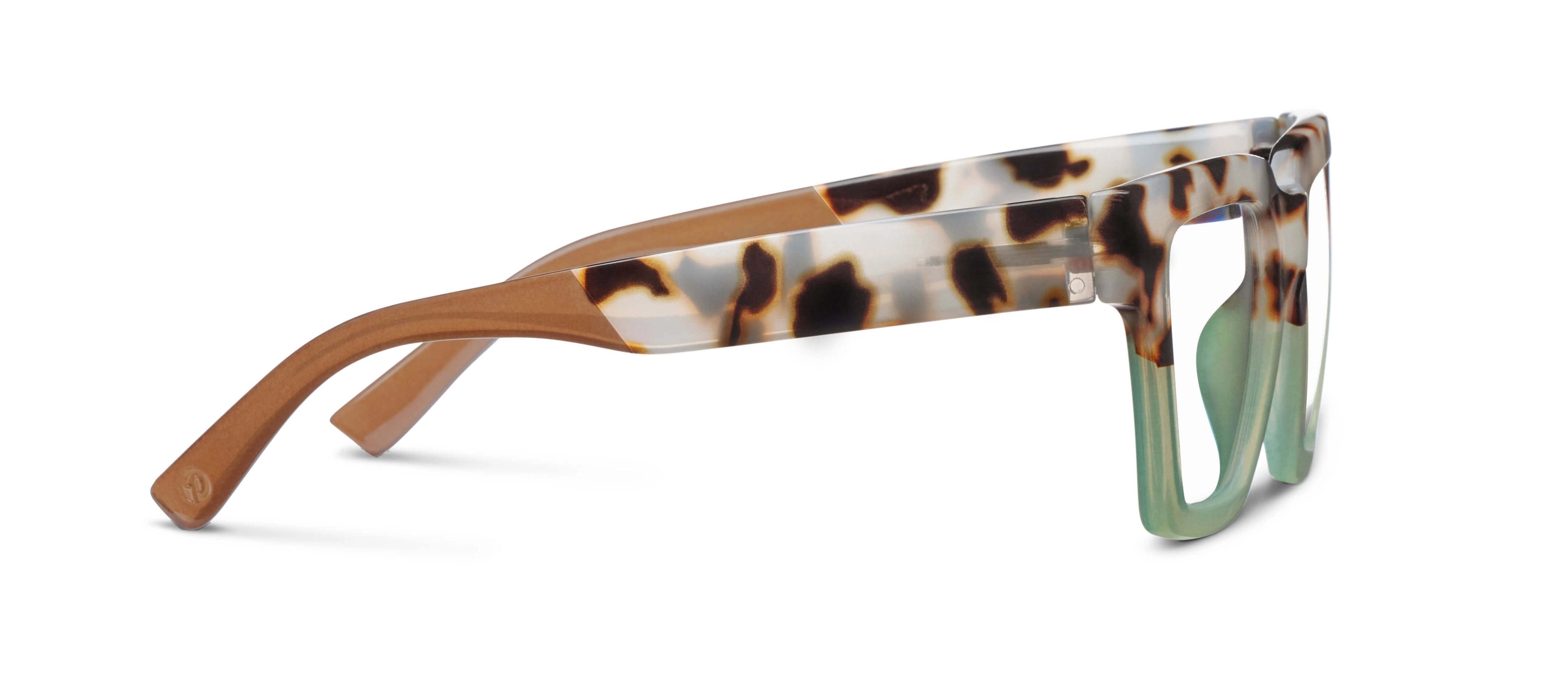 Peepers - Take A Bow Blue Light Glasses - Chai Tortoise