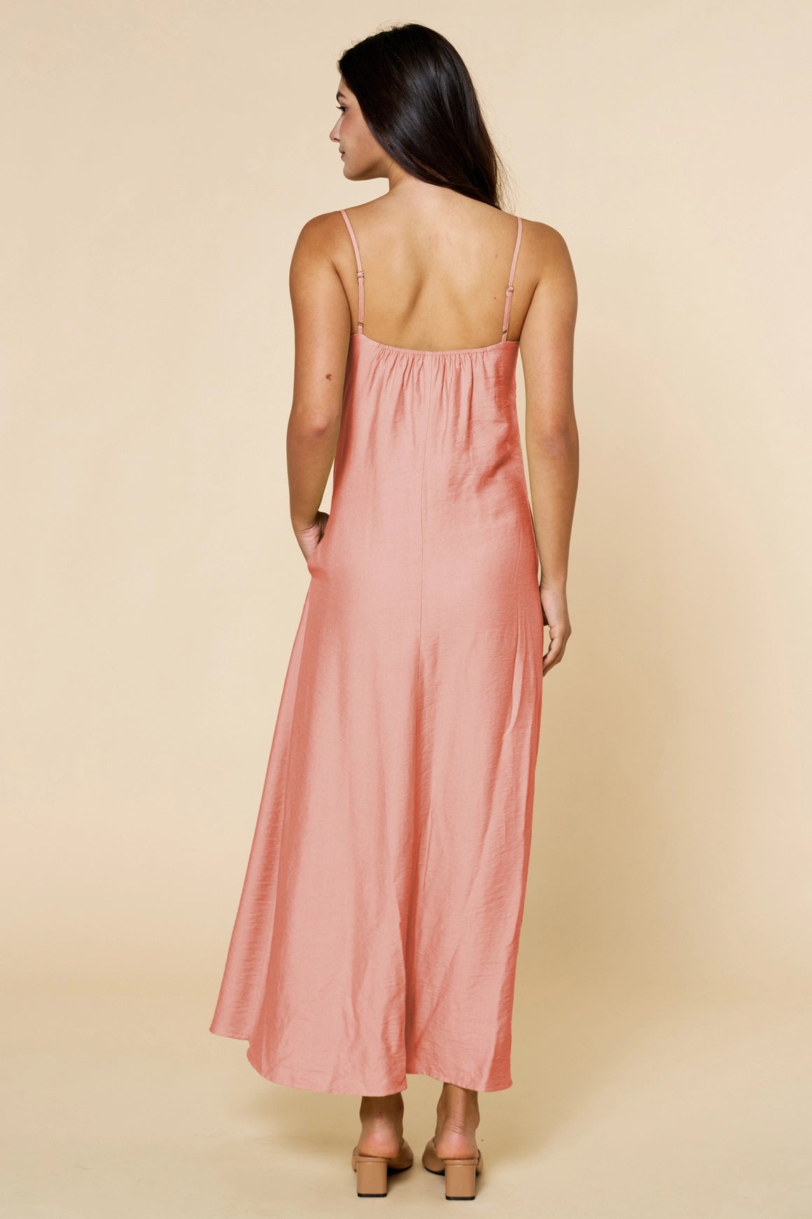 Pleated Maxi Dress - Blush