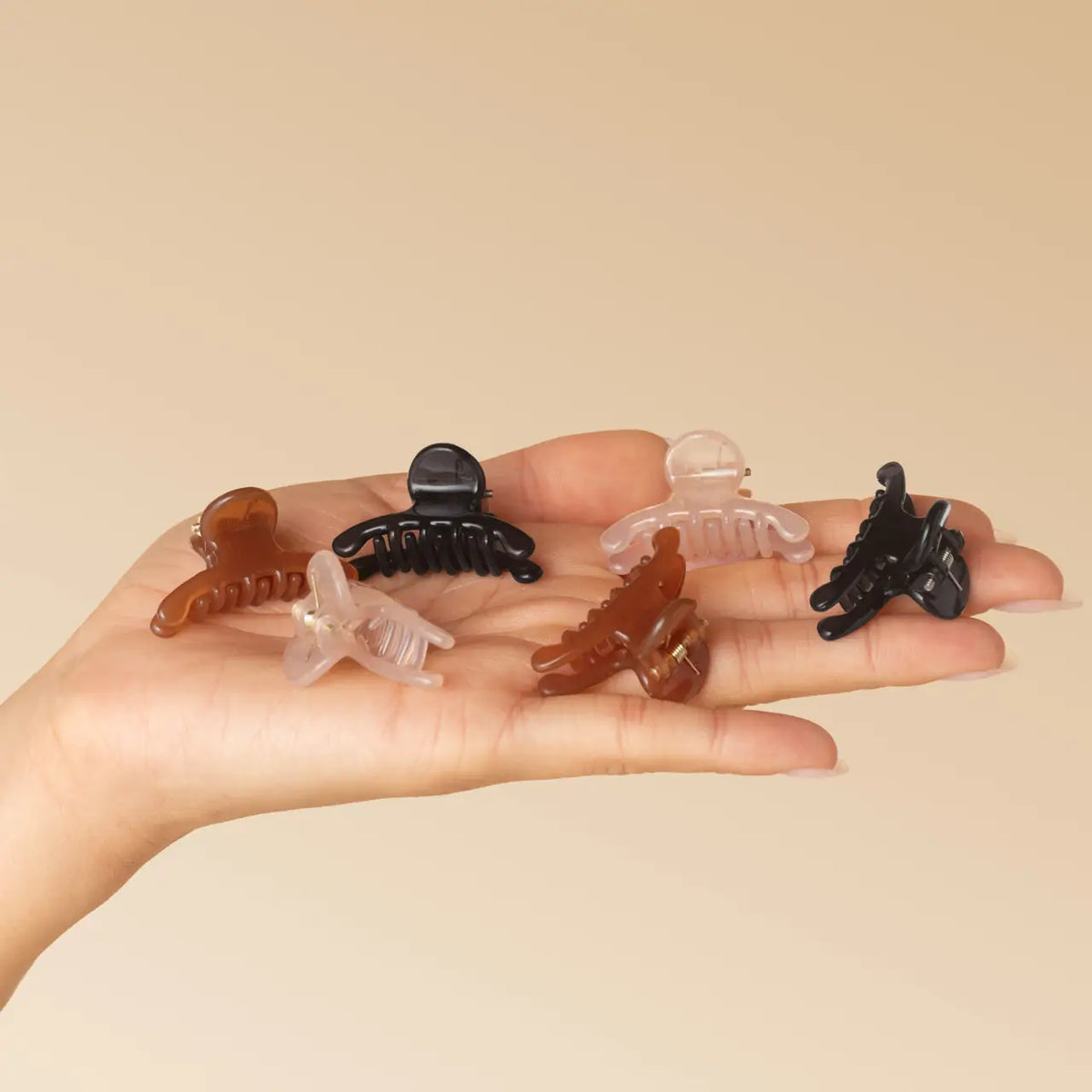 KITSCH - Recycled Plastic Mini Arched Clips - 6pc Set