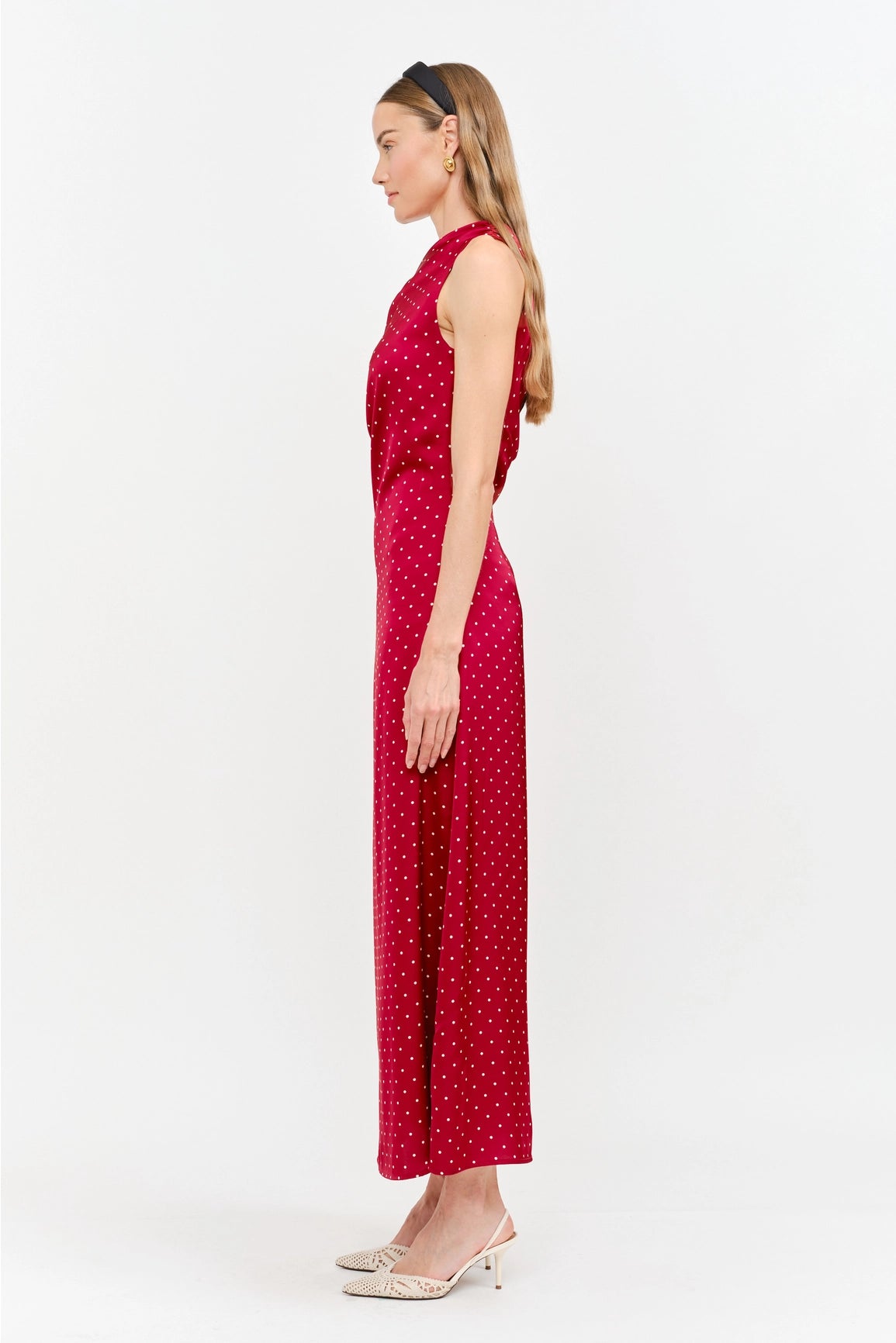 Remie Maxi Dress - Red Polka Dot