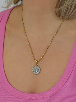 Farrah B In Charge Coin Necklace