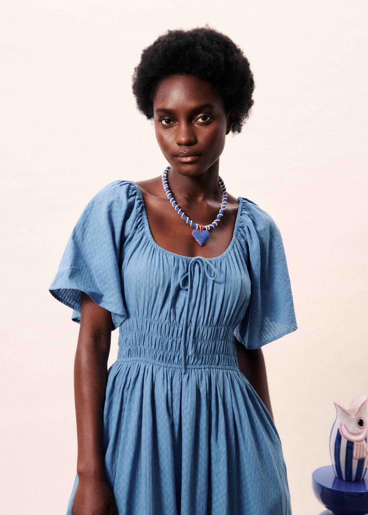 FRNCH Yemanja Dress - Bleu Jean