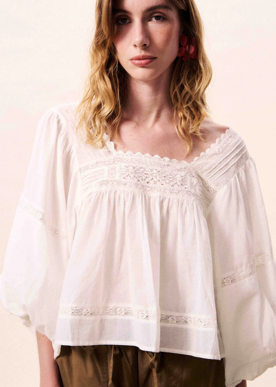FRNCH Fluvia Blouse - Creme