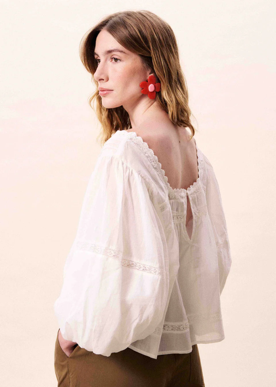 FRNCH Fluvia Blouse - Creme