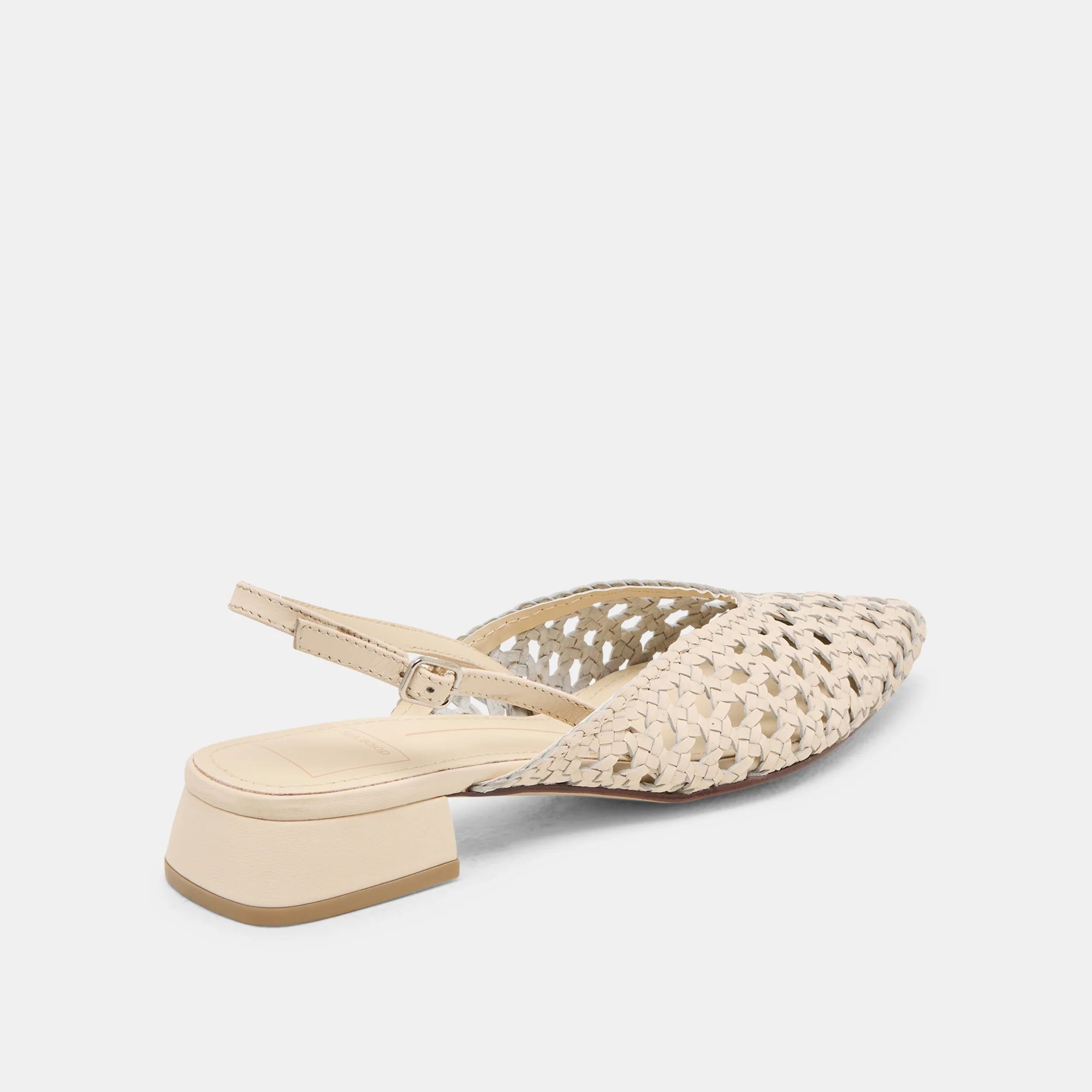 Dolce Vita Birdie Woven Flats - Off White Leather
