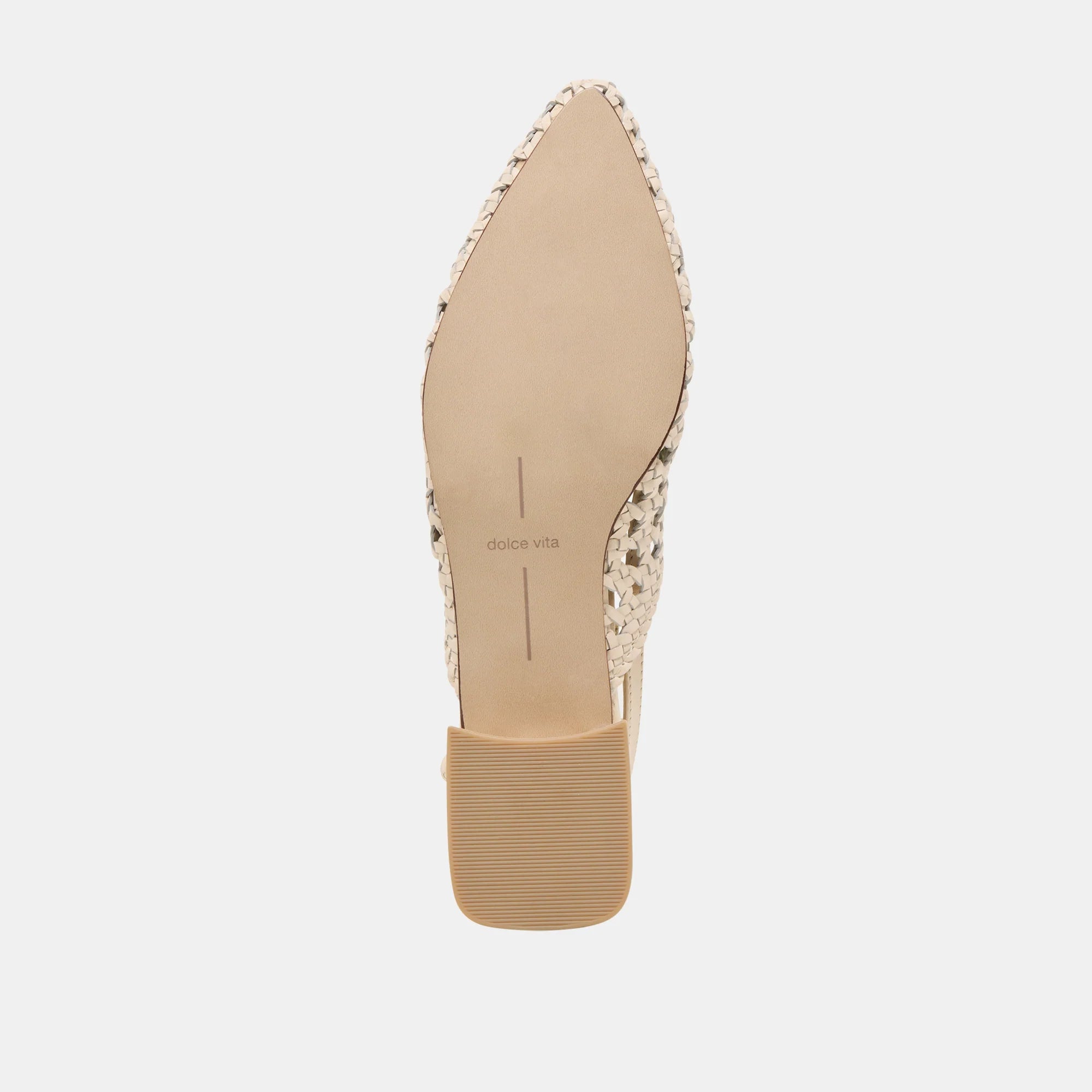 Dolce Vita Birdie Woven Flats - Off White Leather