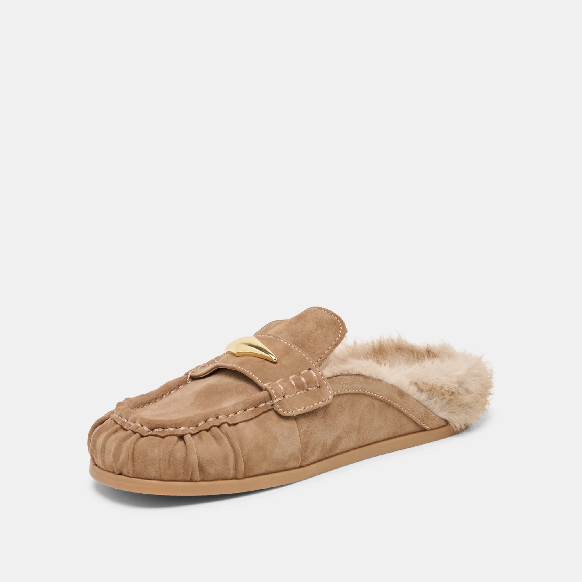 Dolce Vita Jodero Plush Flats - Mushroom Suede