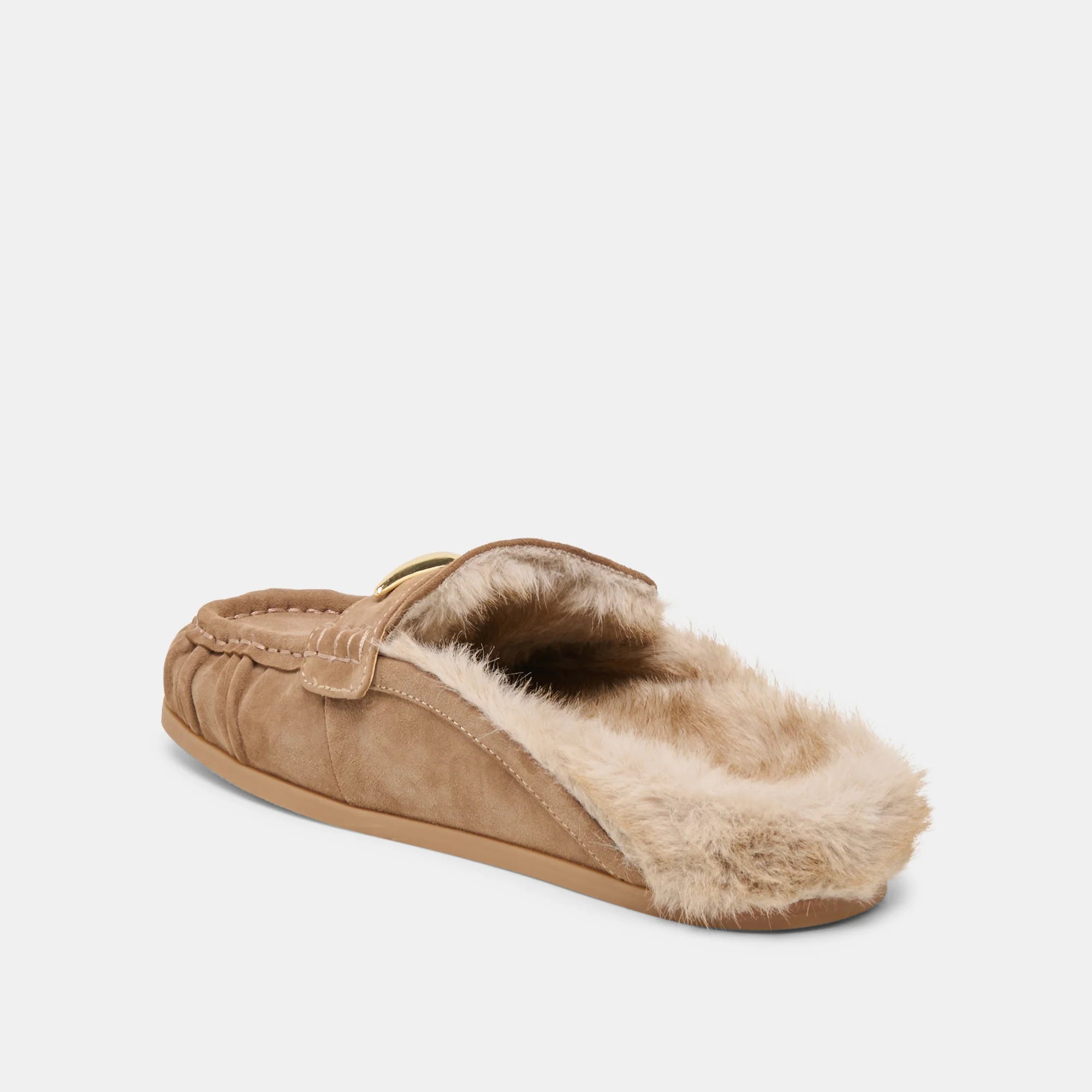 Dolce Vita Jodero Plush Flats - Mushroom Suede