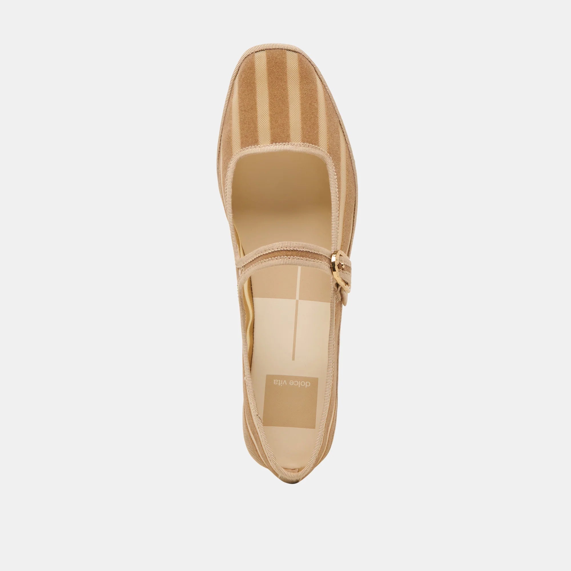 Dolce Vita Tameka Ballet Flats - Tan Stripe Mesh