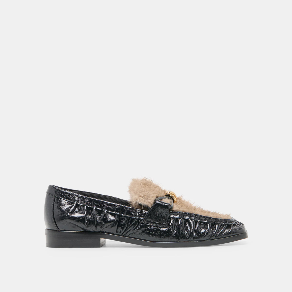 Dolce Vita - Bonie Plush Loafers - Midnight Crinkle Patent