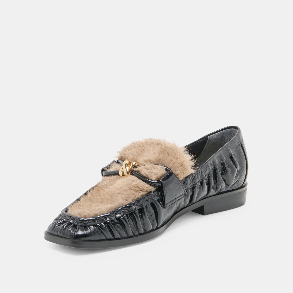 Dolce Vita - Bonie Plush Loafers - Midnight Crinkle Patent