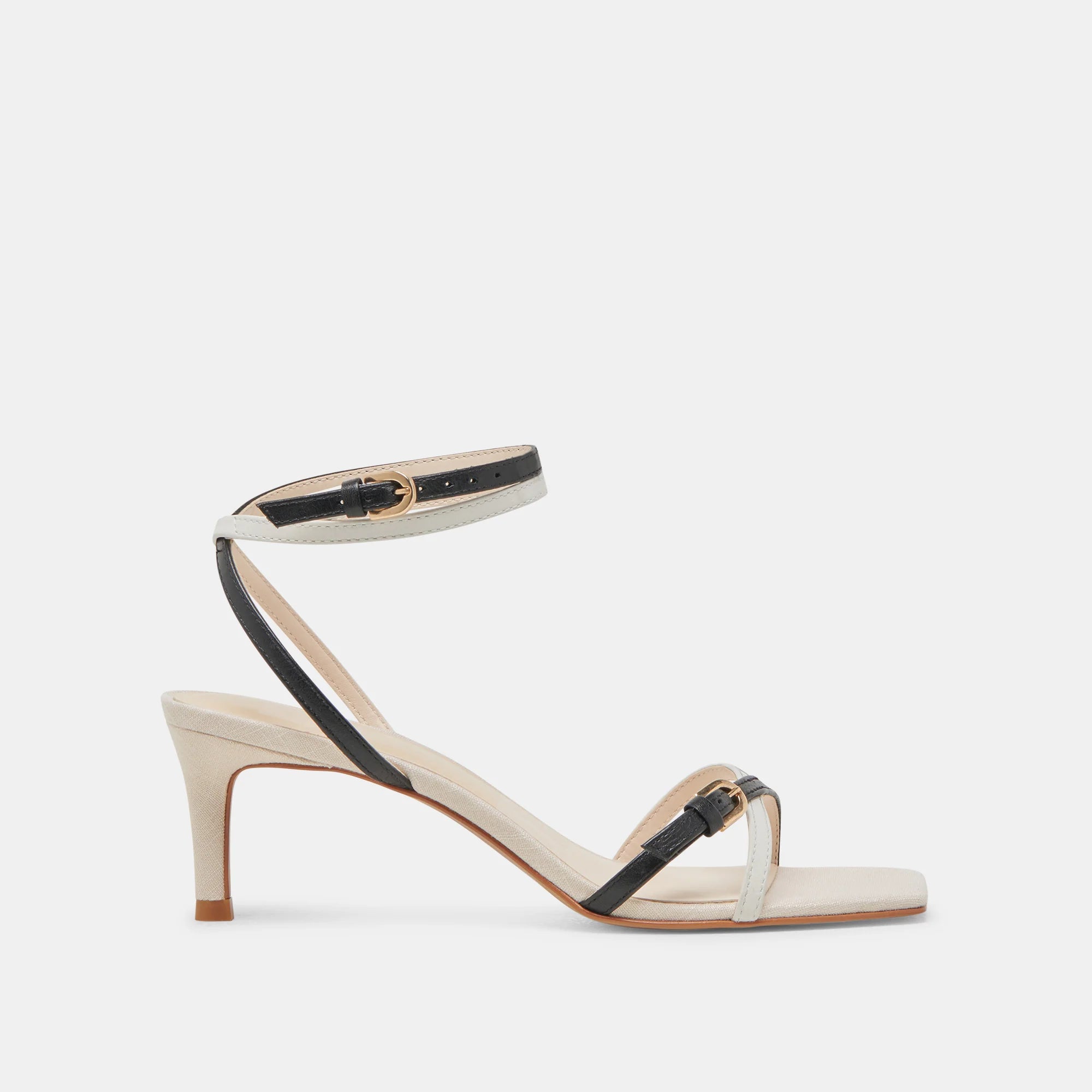 Dolce Vita Bamby Heels - White/Black Leather