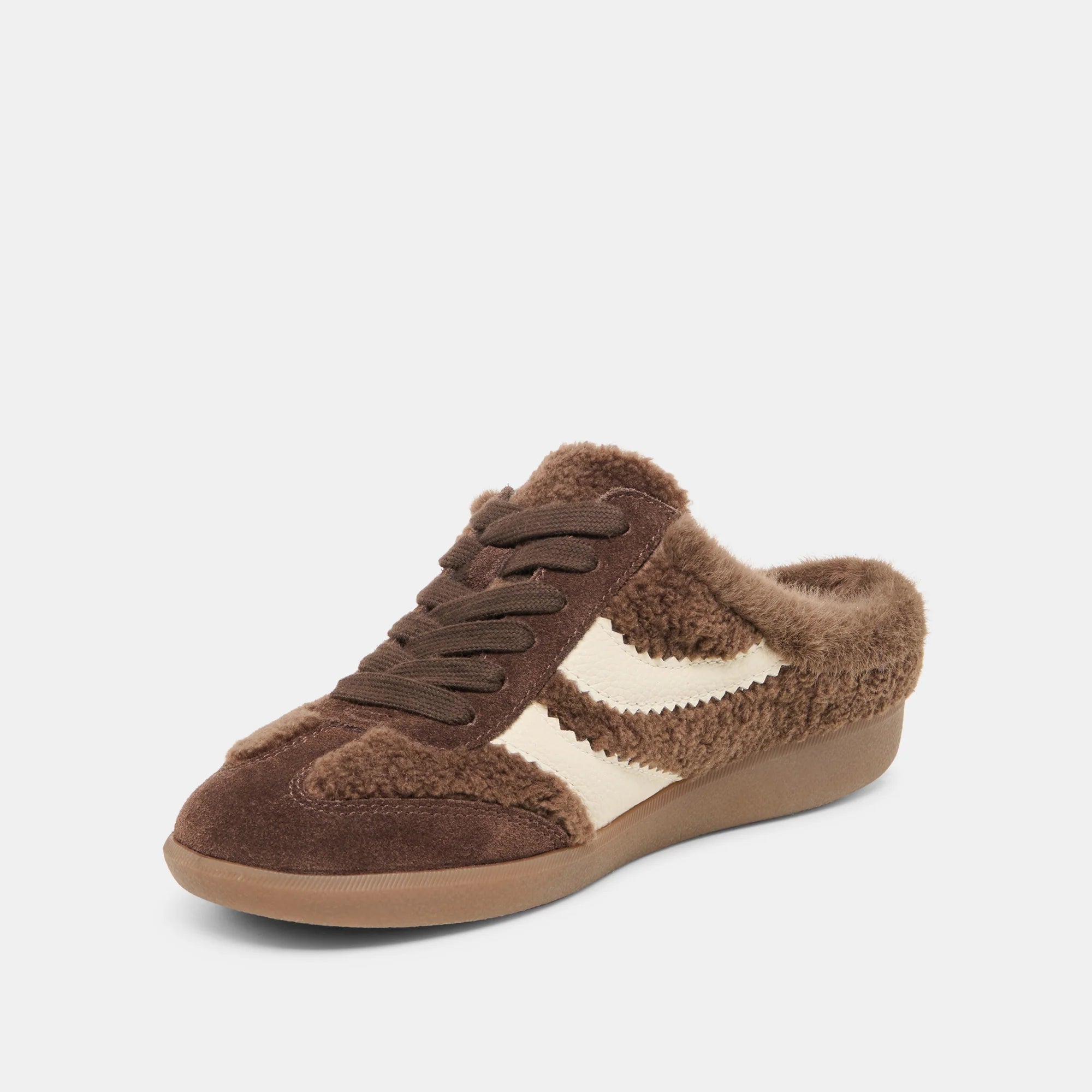 Dolce Vita Merit Slide Sneakers - Dark Brown Plush
