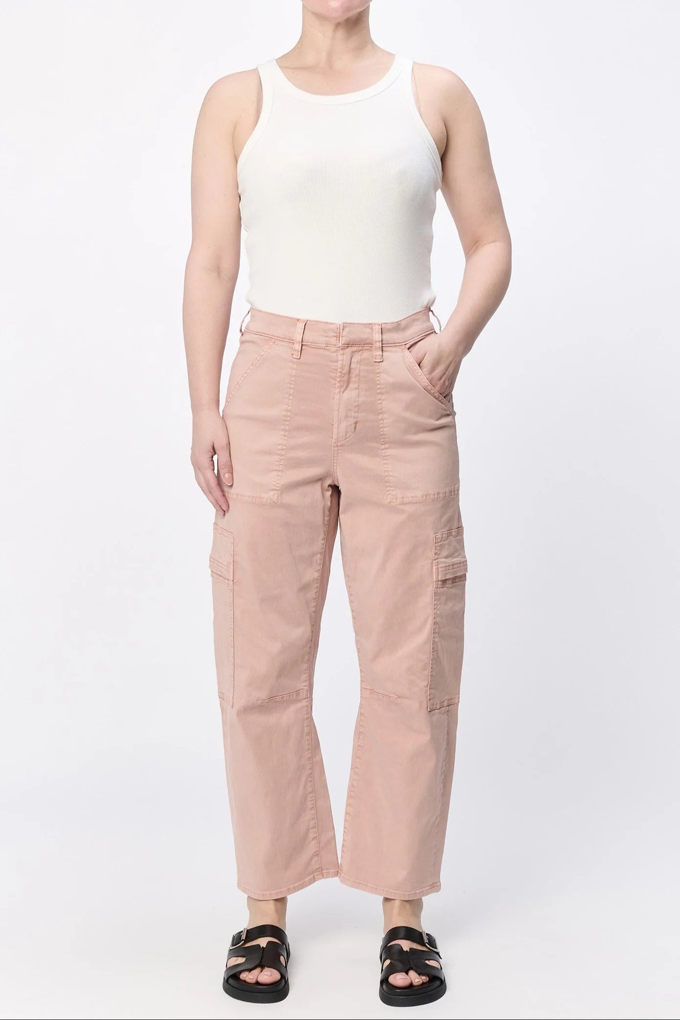 Lasso High Rise Cropped Pants - Tuscany