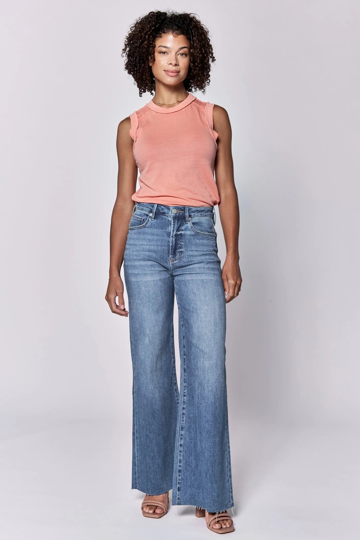 Fiona High Rise Wide Leg Jeans - Natal
