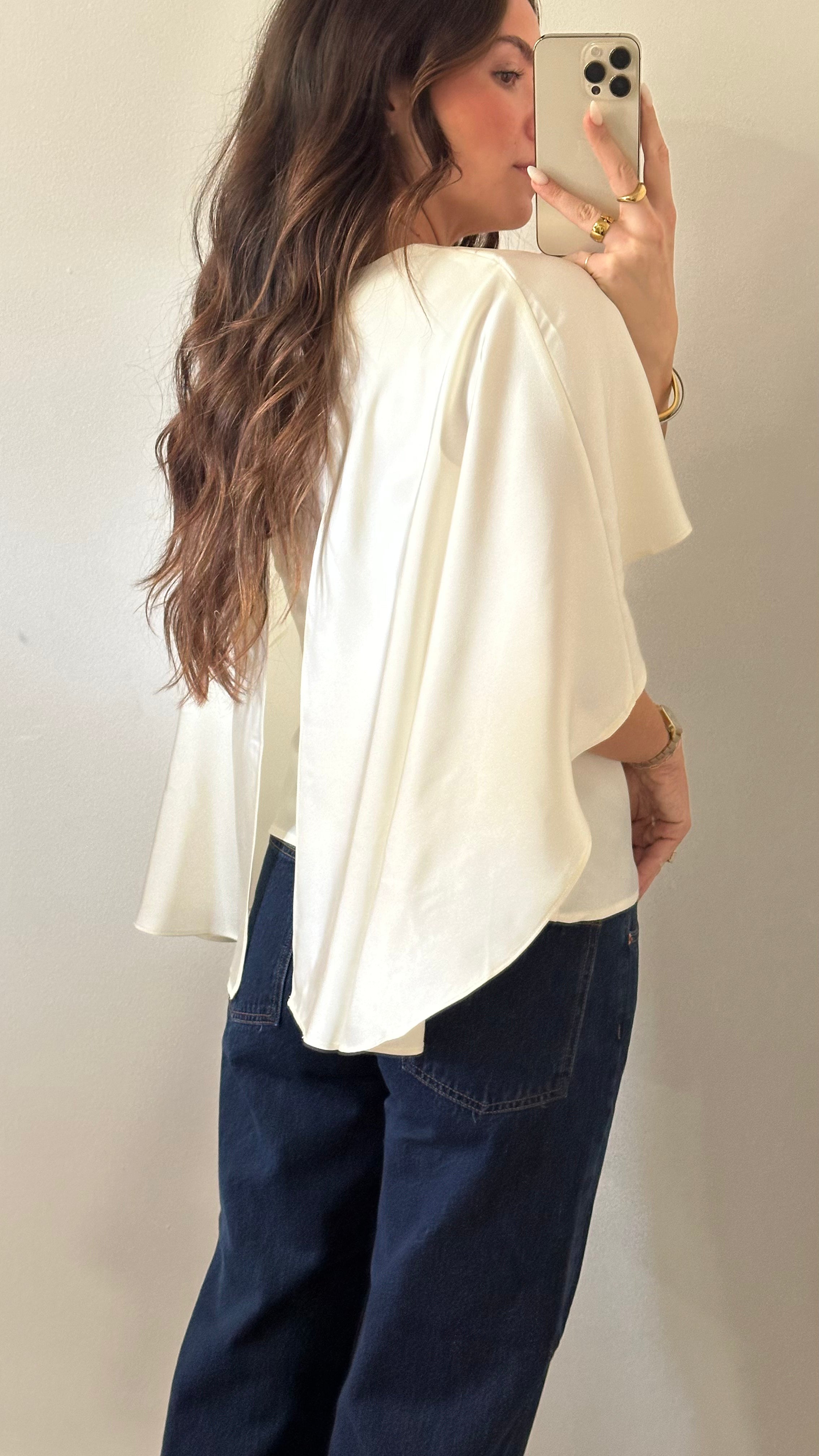Fiona Cape Satin Top