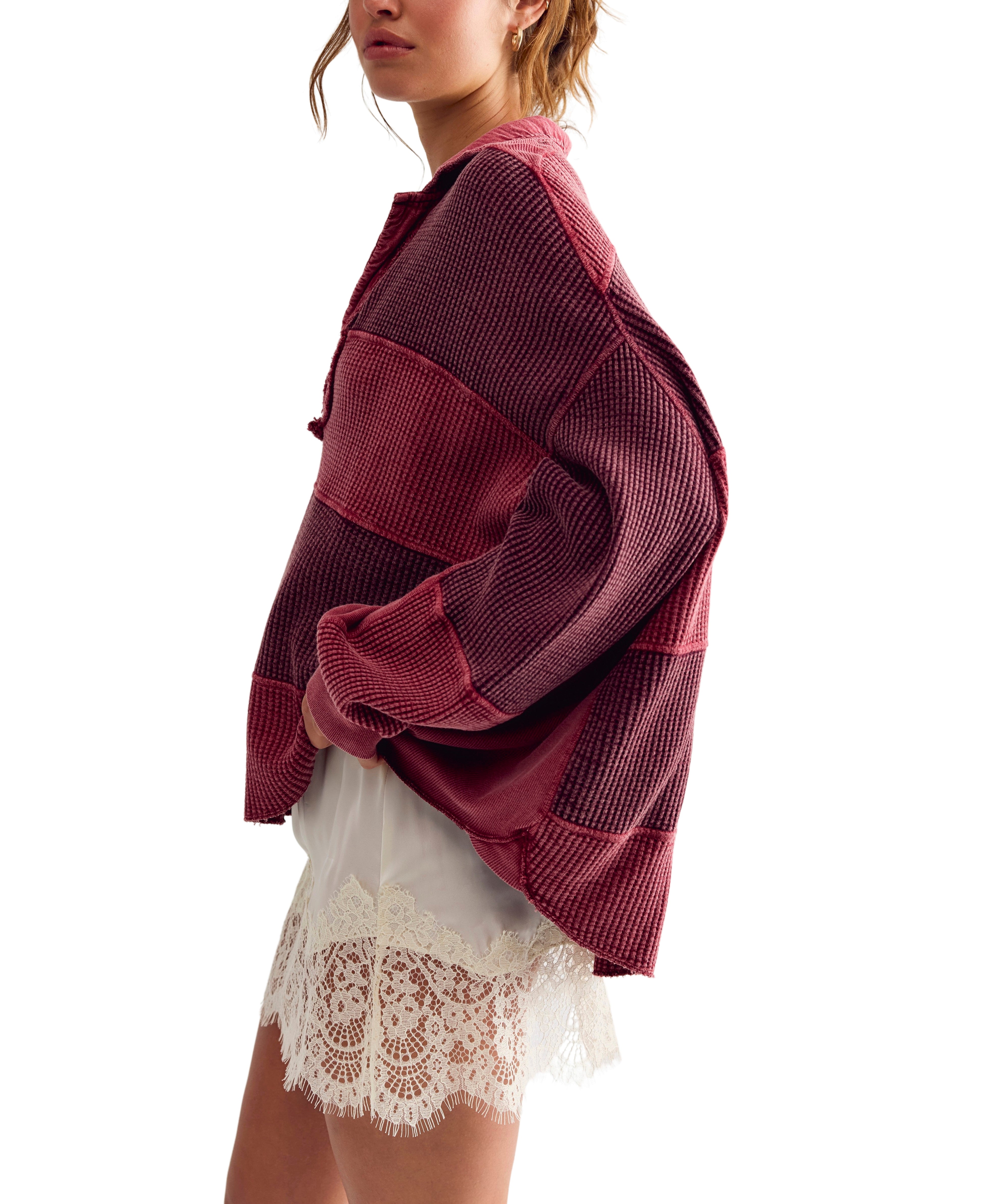 Free People Rainn Thermal - Pink Combo
