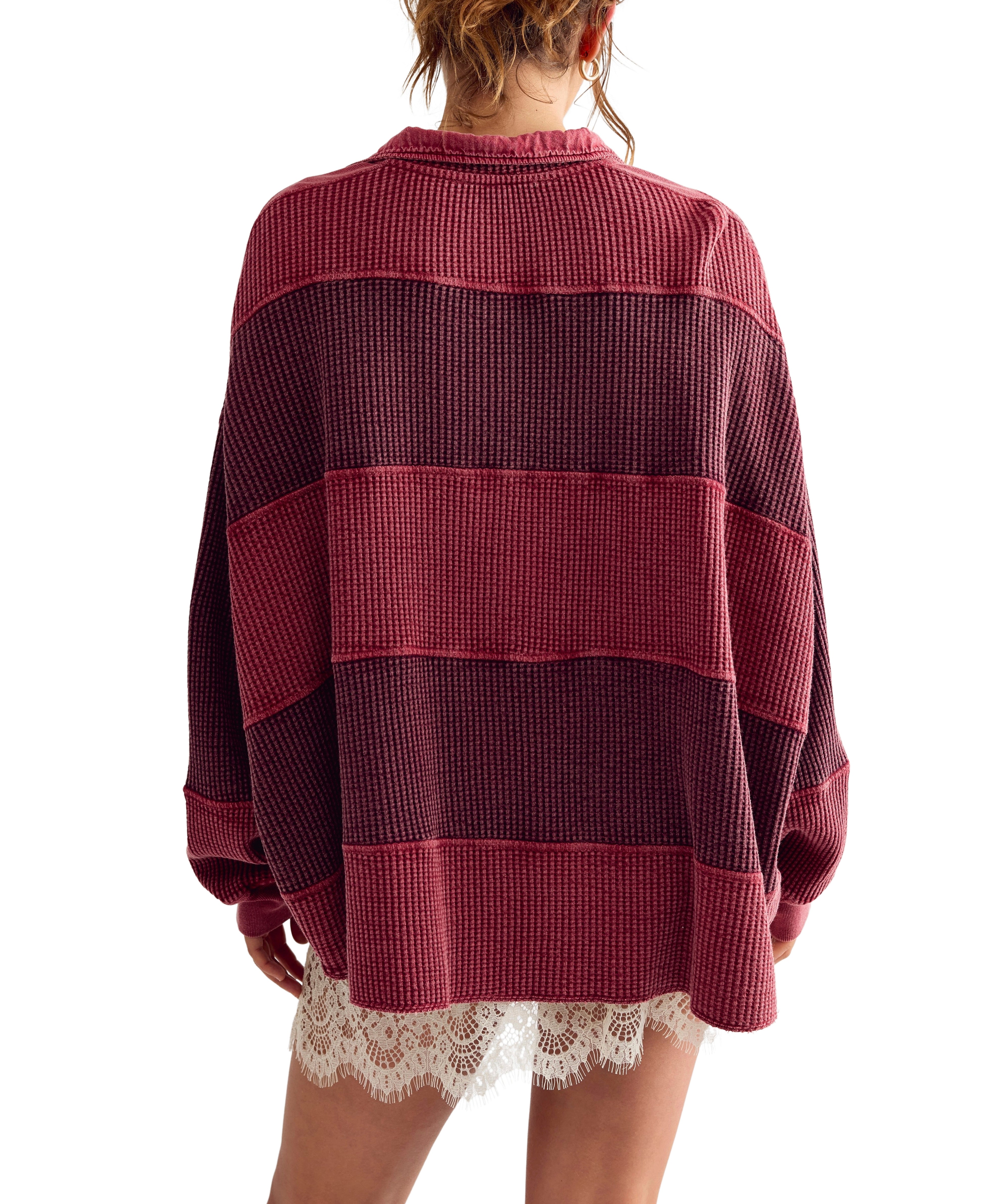 Free People Rainn Thermal - Pink Combo