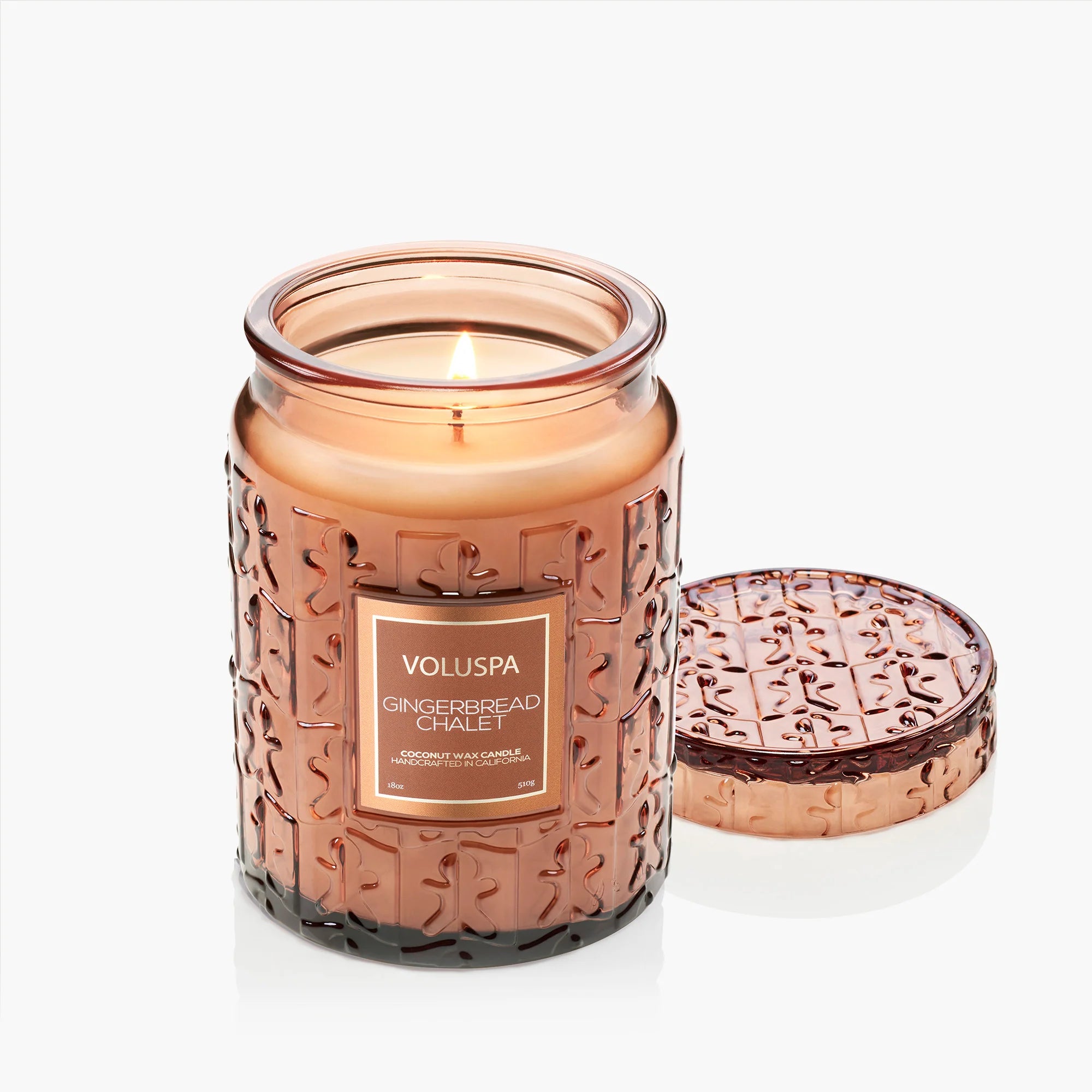 Voluspa Large Jar Glass Candle - Gingerbread Chalet