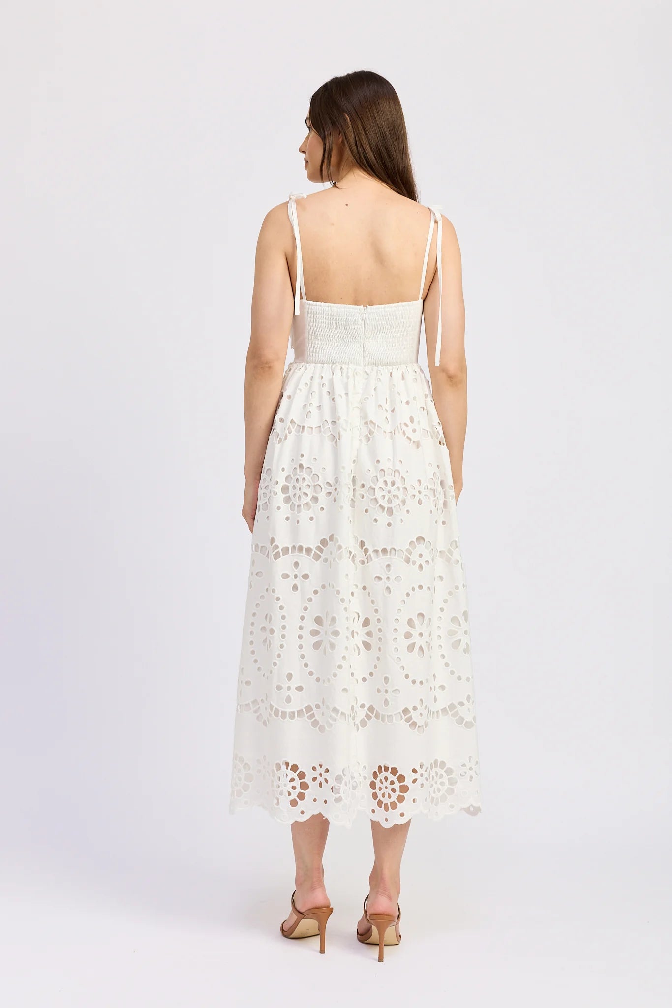 Isabella Embroidered Midi Dress