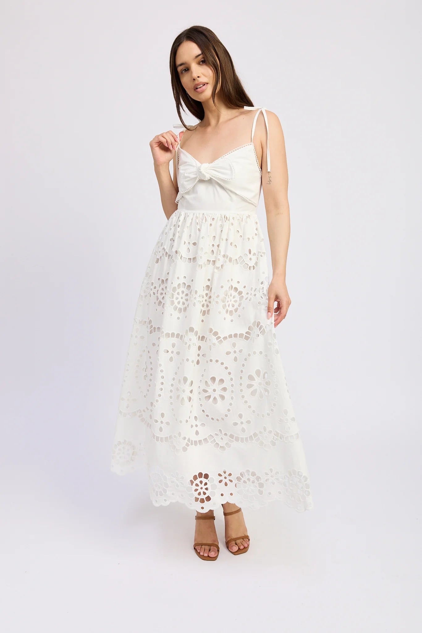 Isabella Embroidered Midi Dress