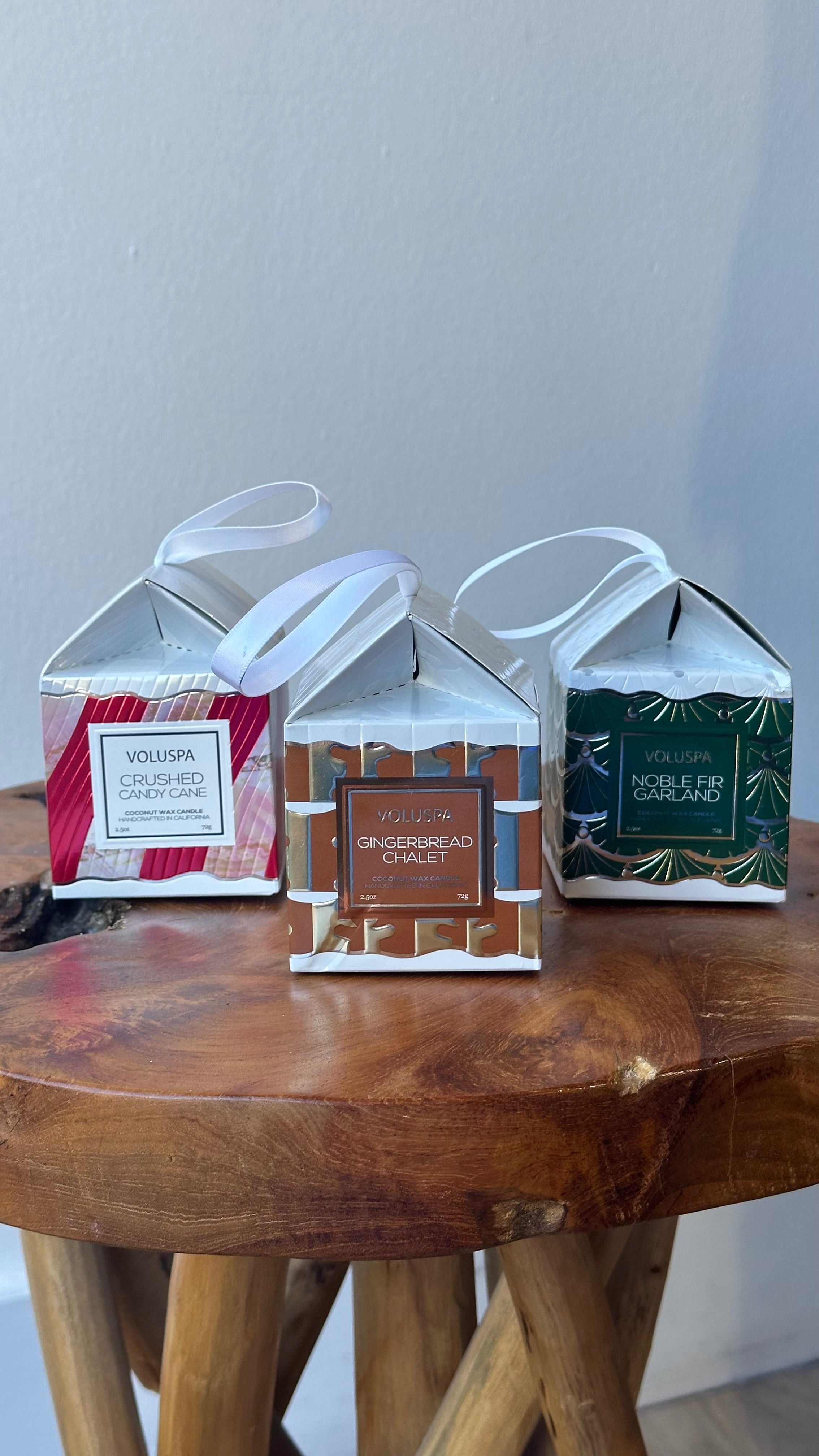 Voluspa Boxed Pedestal Ornament Candle - Gingerbread Chalet