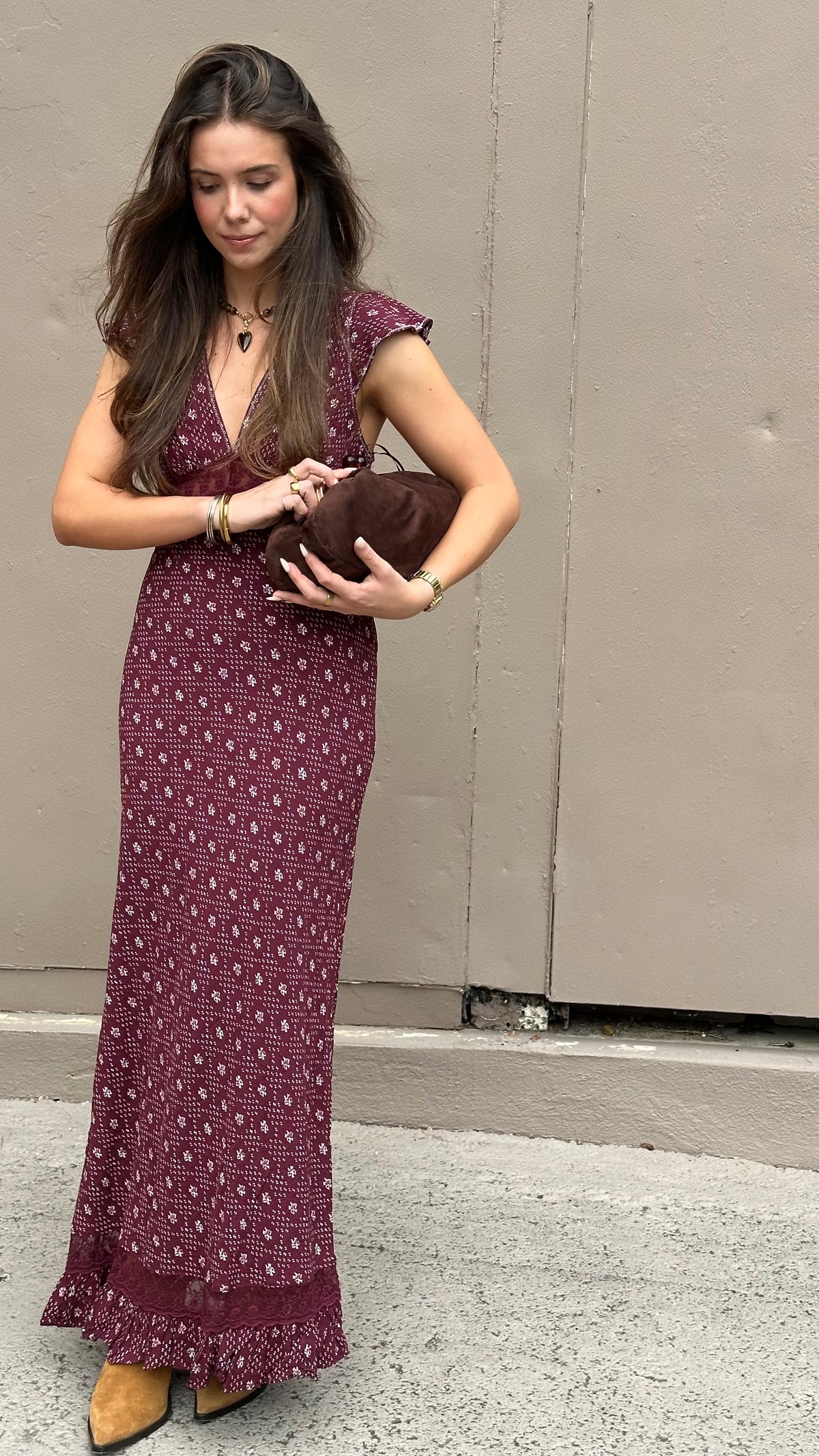 Free People - Eternal Soul Maxi Dress - Maroon