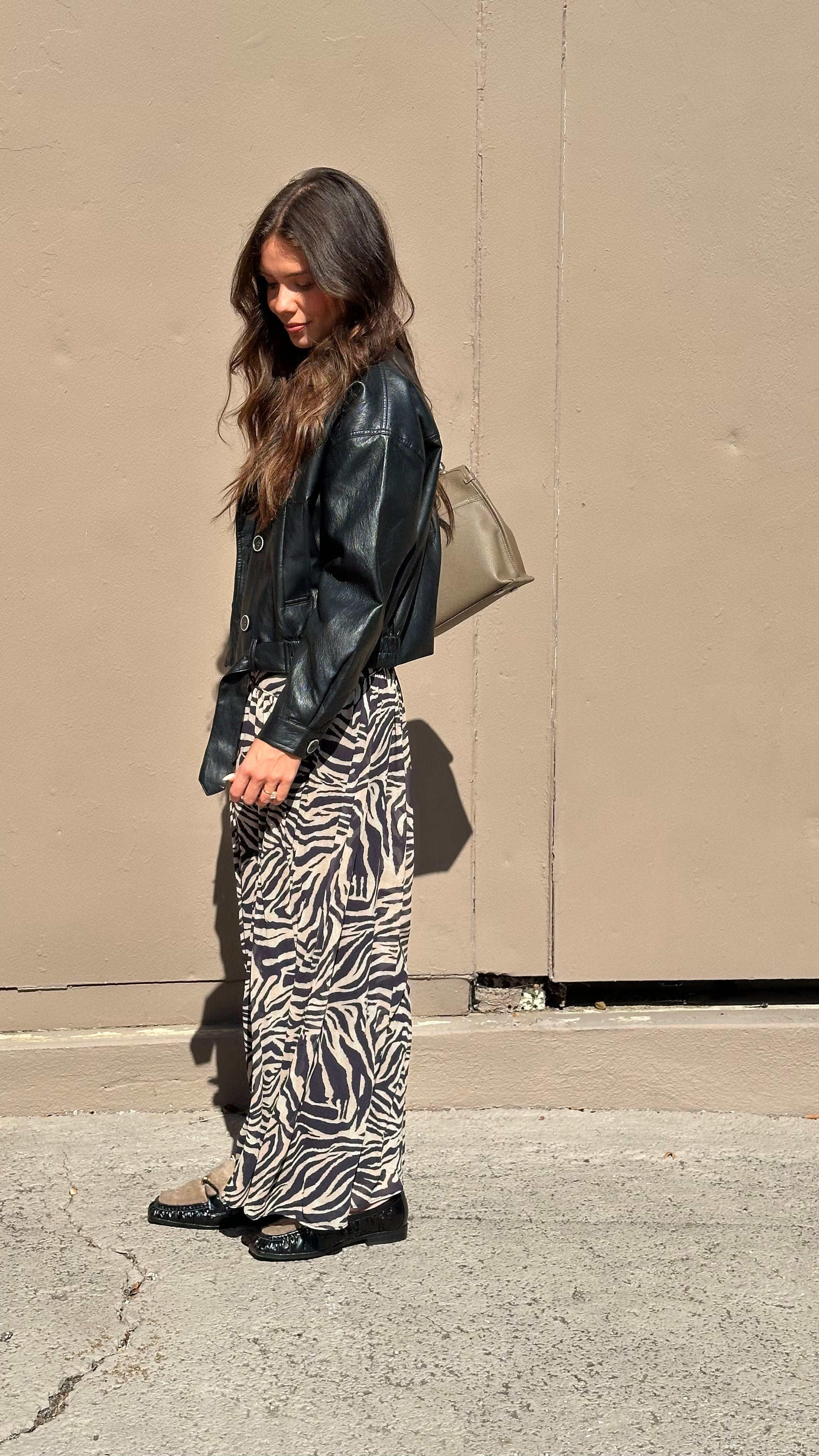 Zebra Maxi Skirt
