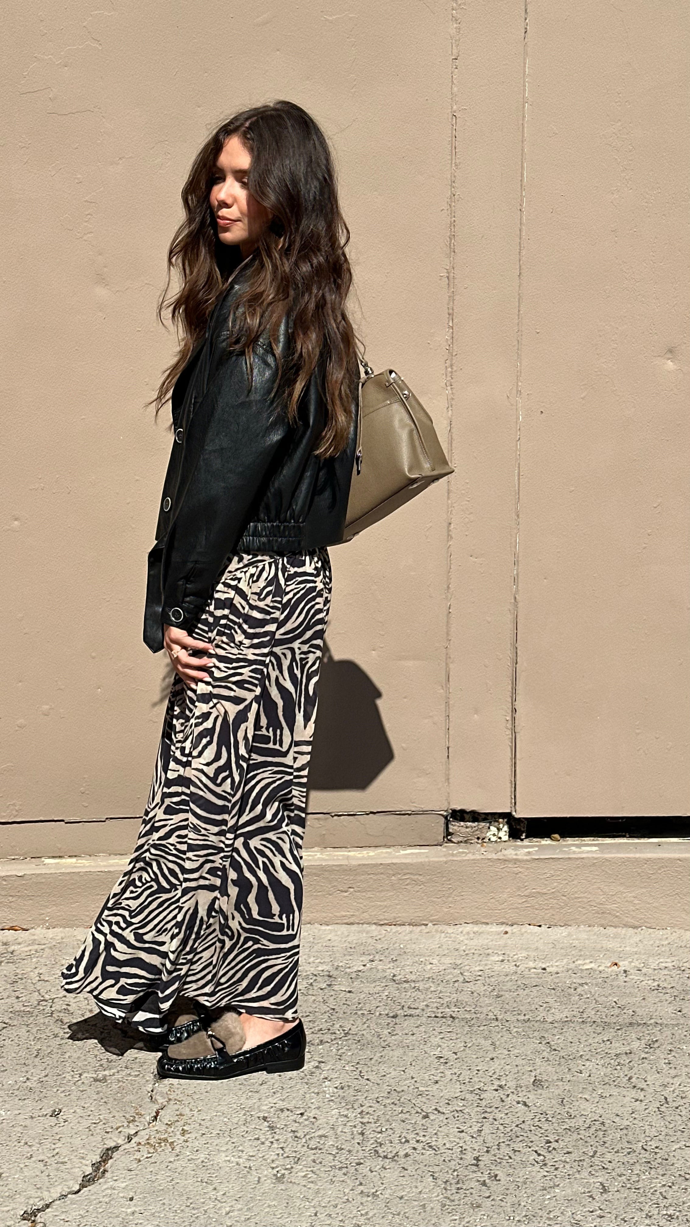 Zebra Maxi Skirt