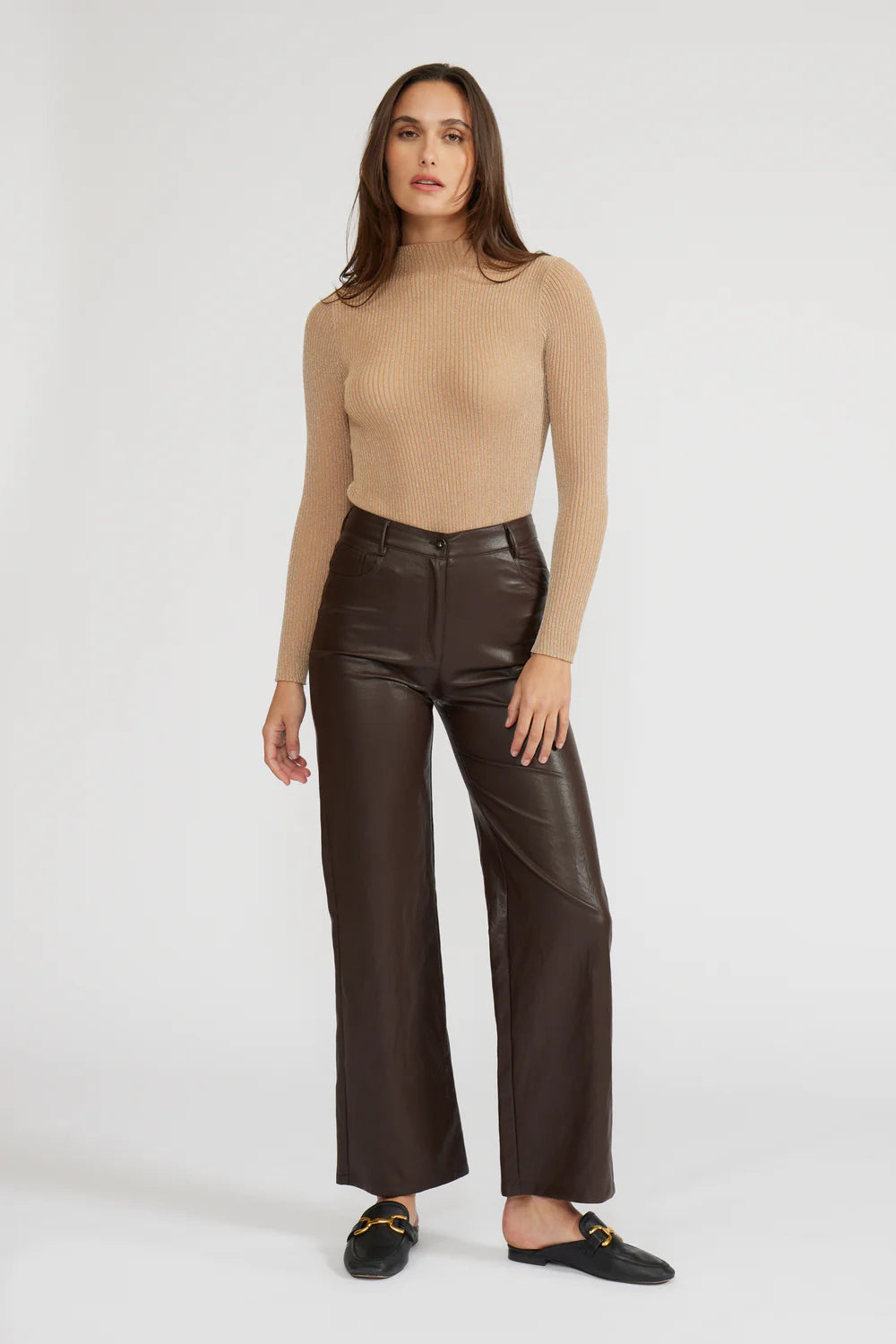 Adler Leather Pants - Brown