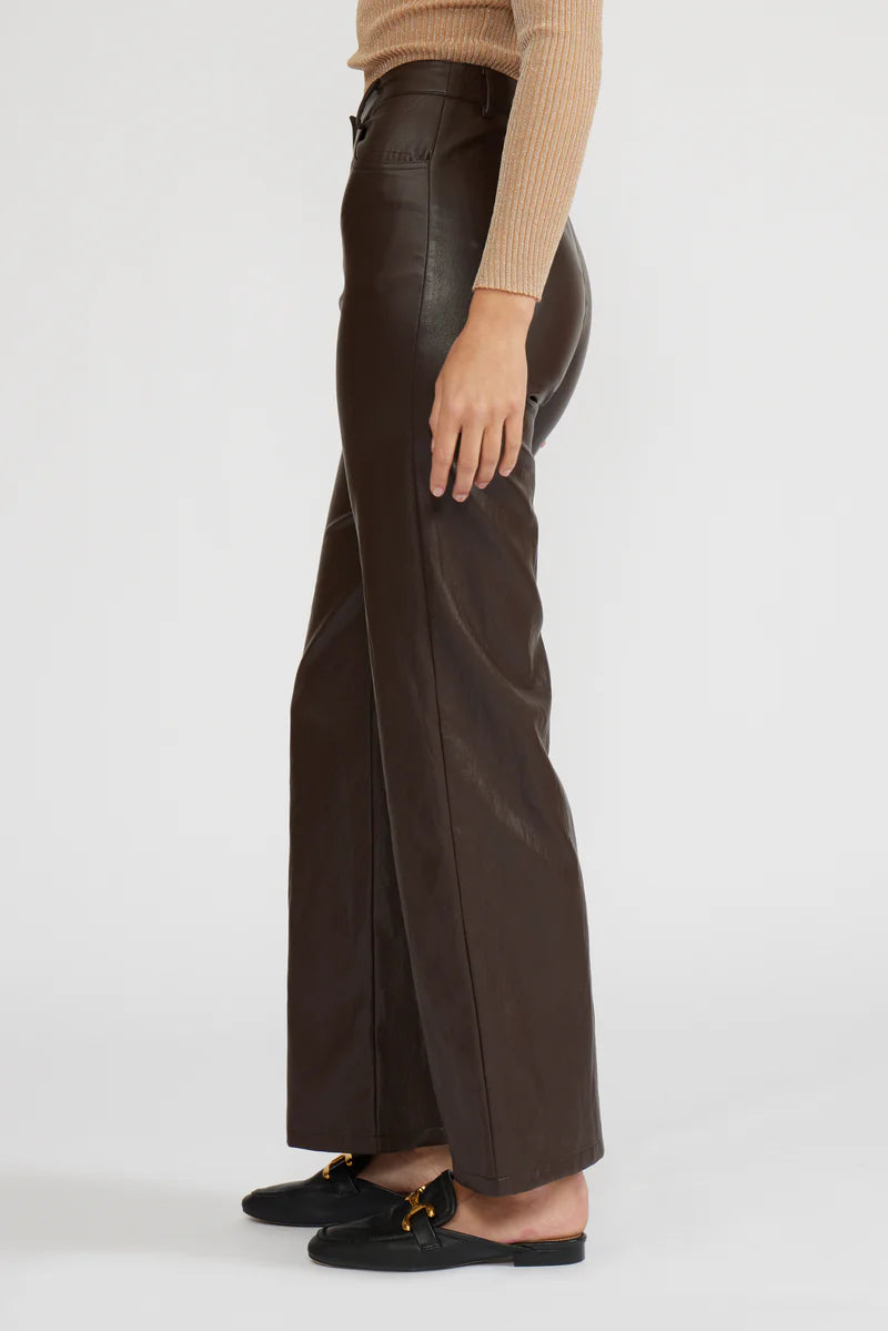 Adler Leather Pants - Brown