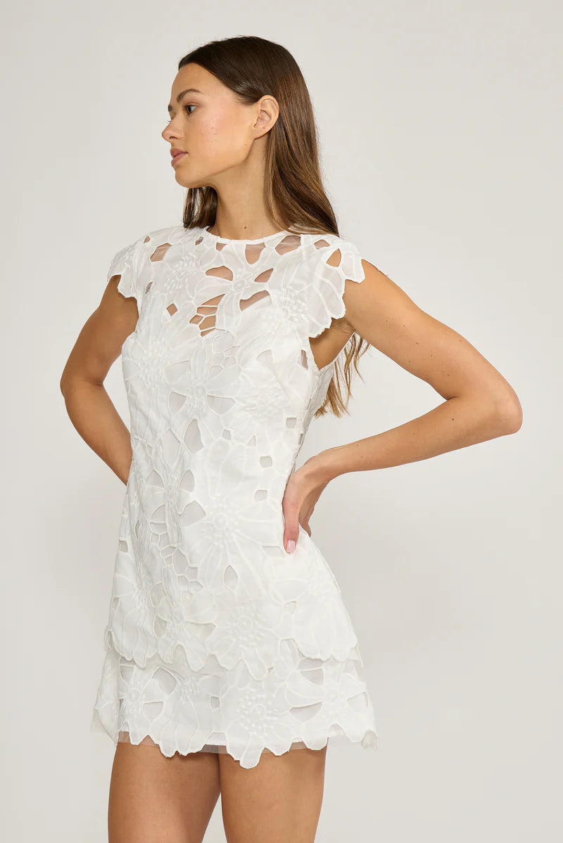 Greta Eyelet Mini Dress