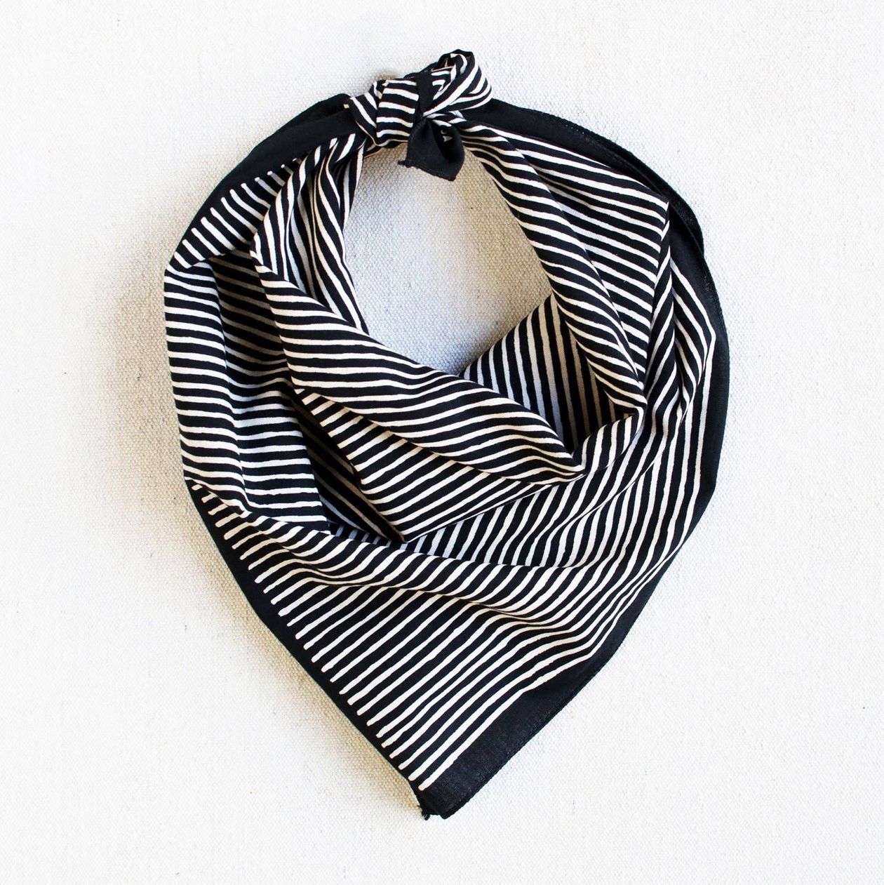Black & White Striped Bandana