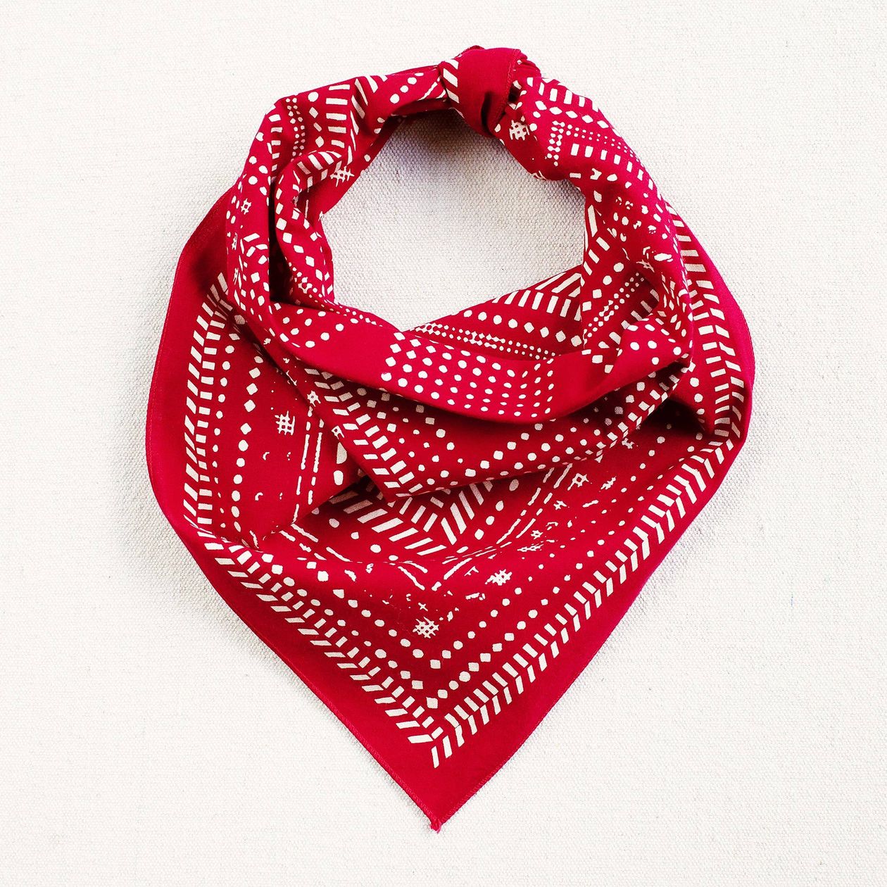 Dot Dash Red Bandana