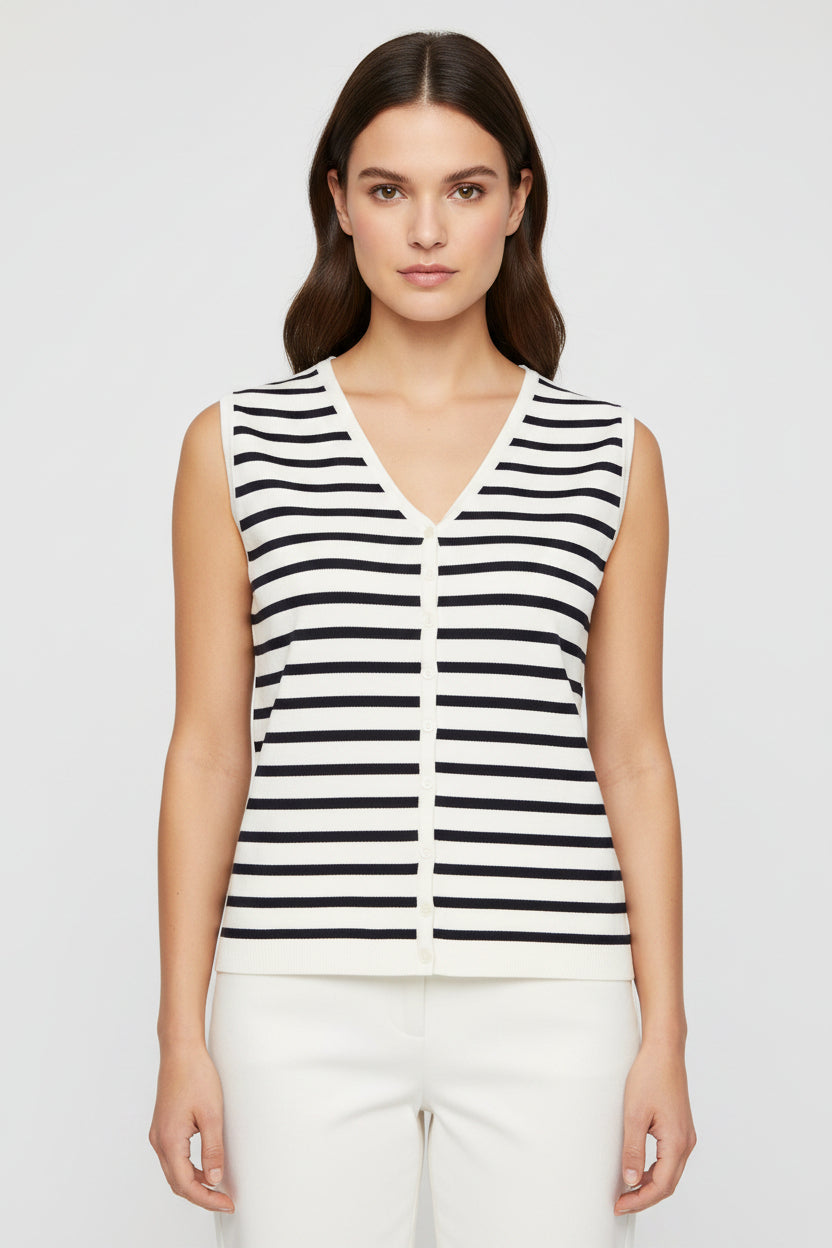 Iris Sweater Tank - Black