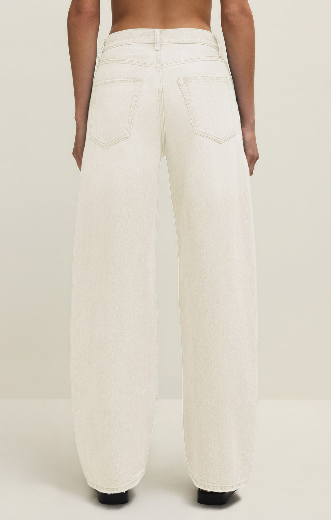 Z Supply Remi High Rise Bowed Jeans - Cloud