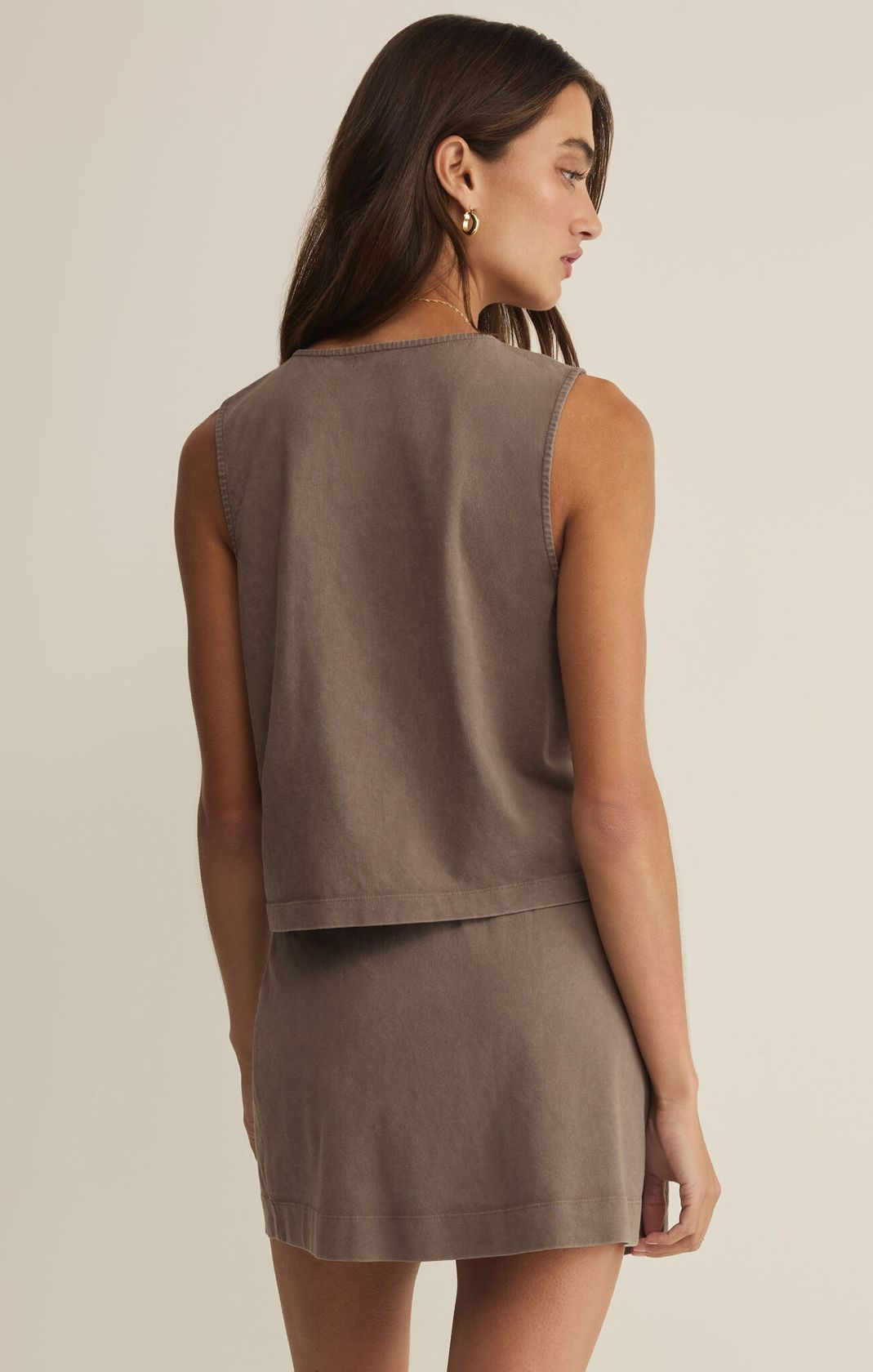Z Supply Noelle Jersey Top - Perfectly Taupe