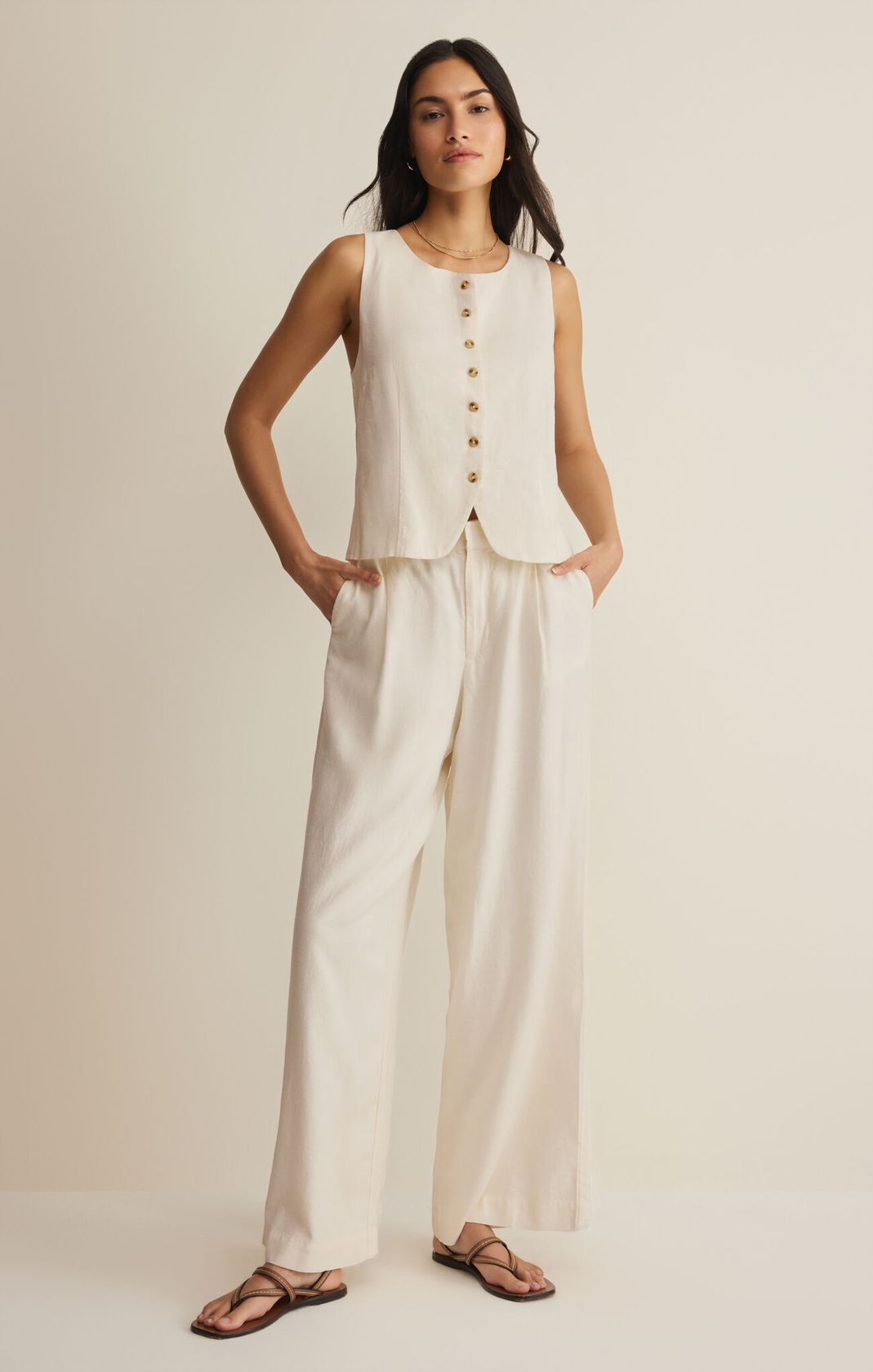 Z Supply Overlook Linen Pant - Cloud