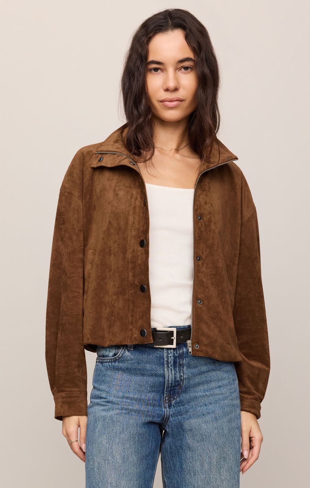 Z Supply - Corin Bubble Hem Jacket - Saddle Suede