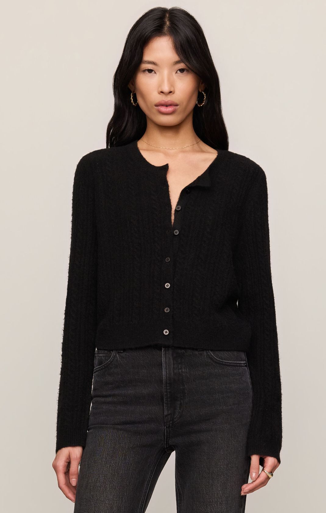 Z Supply - Medina Pointelle Cardigan - Black