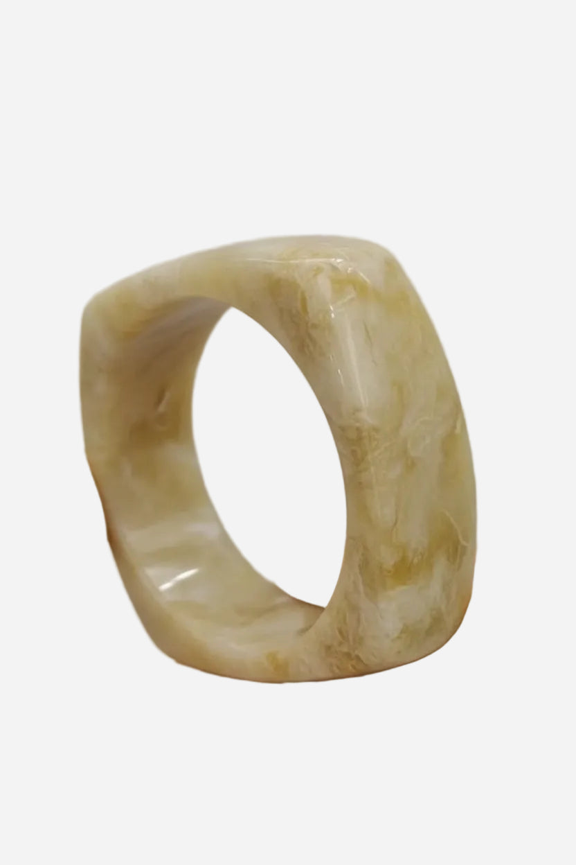 Polygon Acrylic Bracelet- Tan